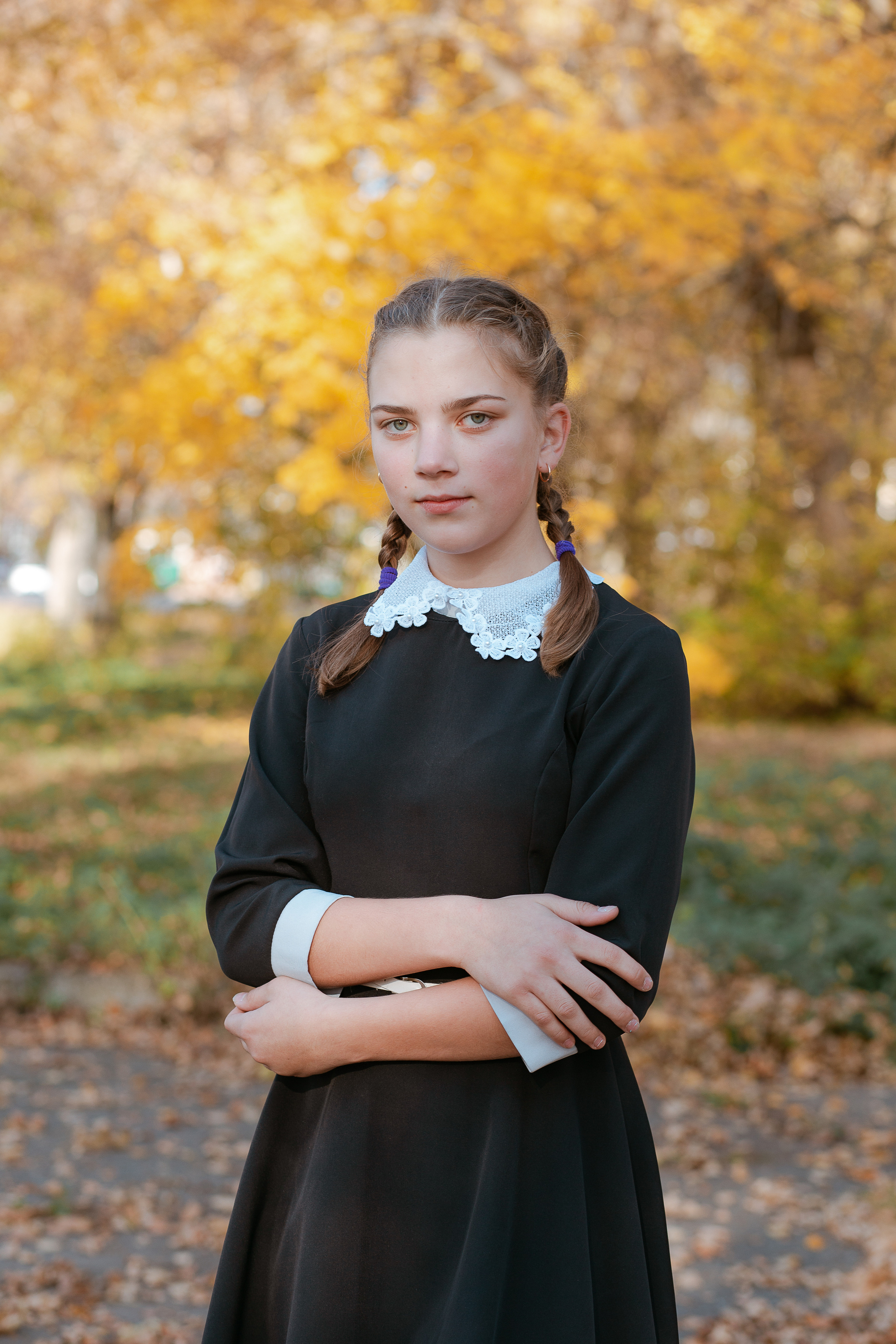 Осенняя фотосессия для выпускного альбома. Студия выпускных альбомов Остров