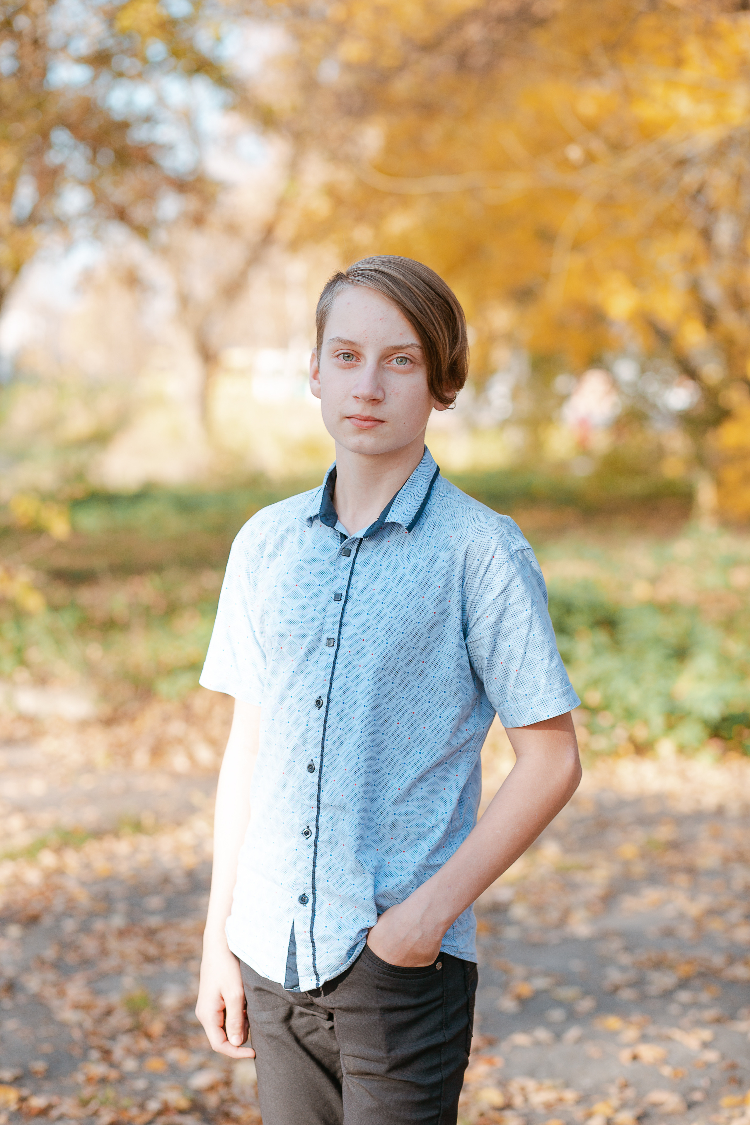 Фотосессия для выпускного альбома. Осень. Студия выпускных альбомов Остров