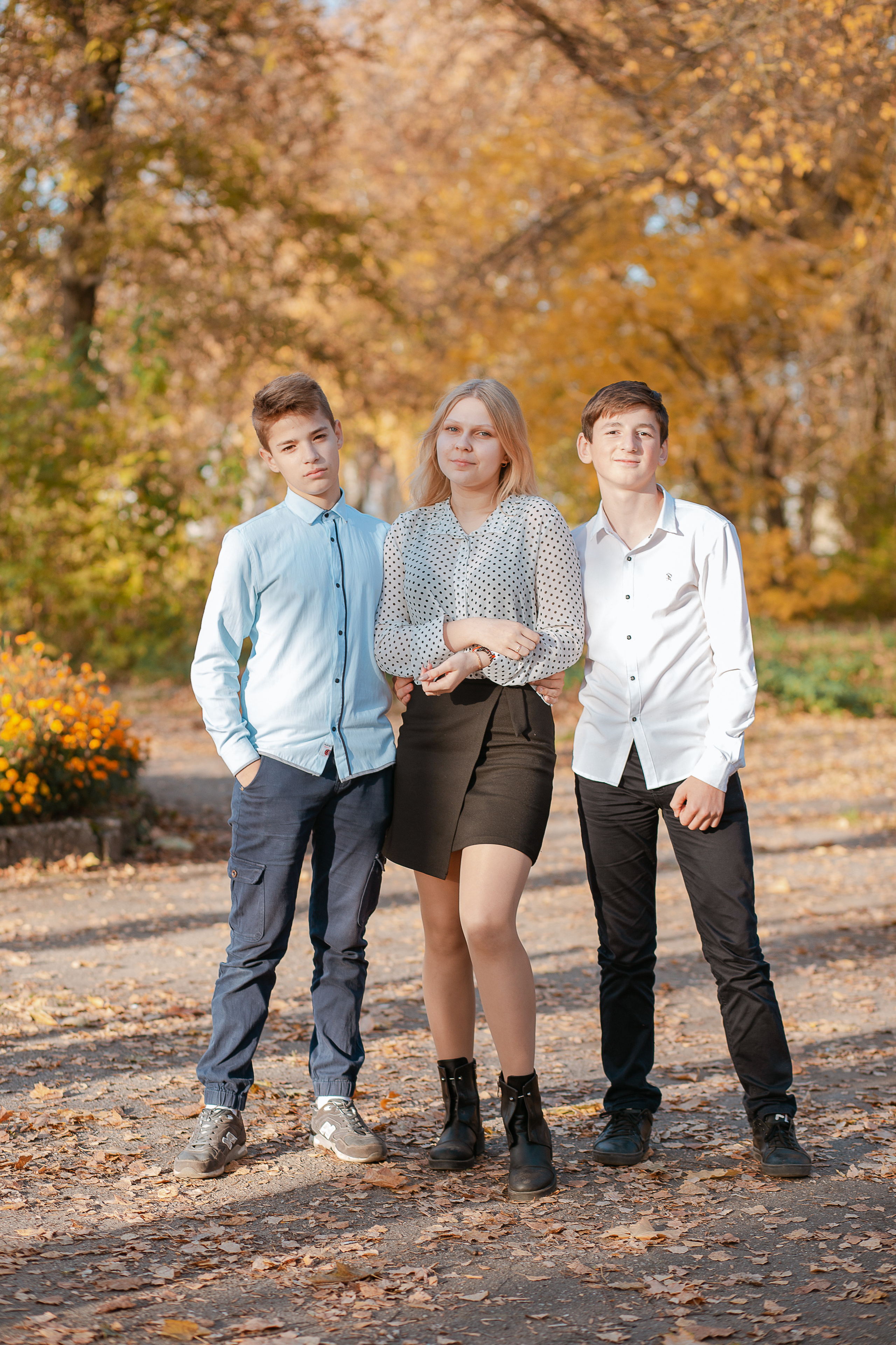 Фотосессия для выпускного альбома. Осень. Студия выпускных альбомов Остров