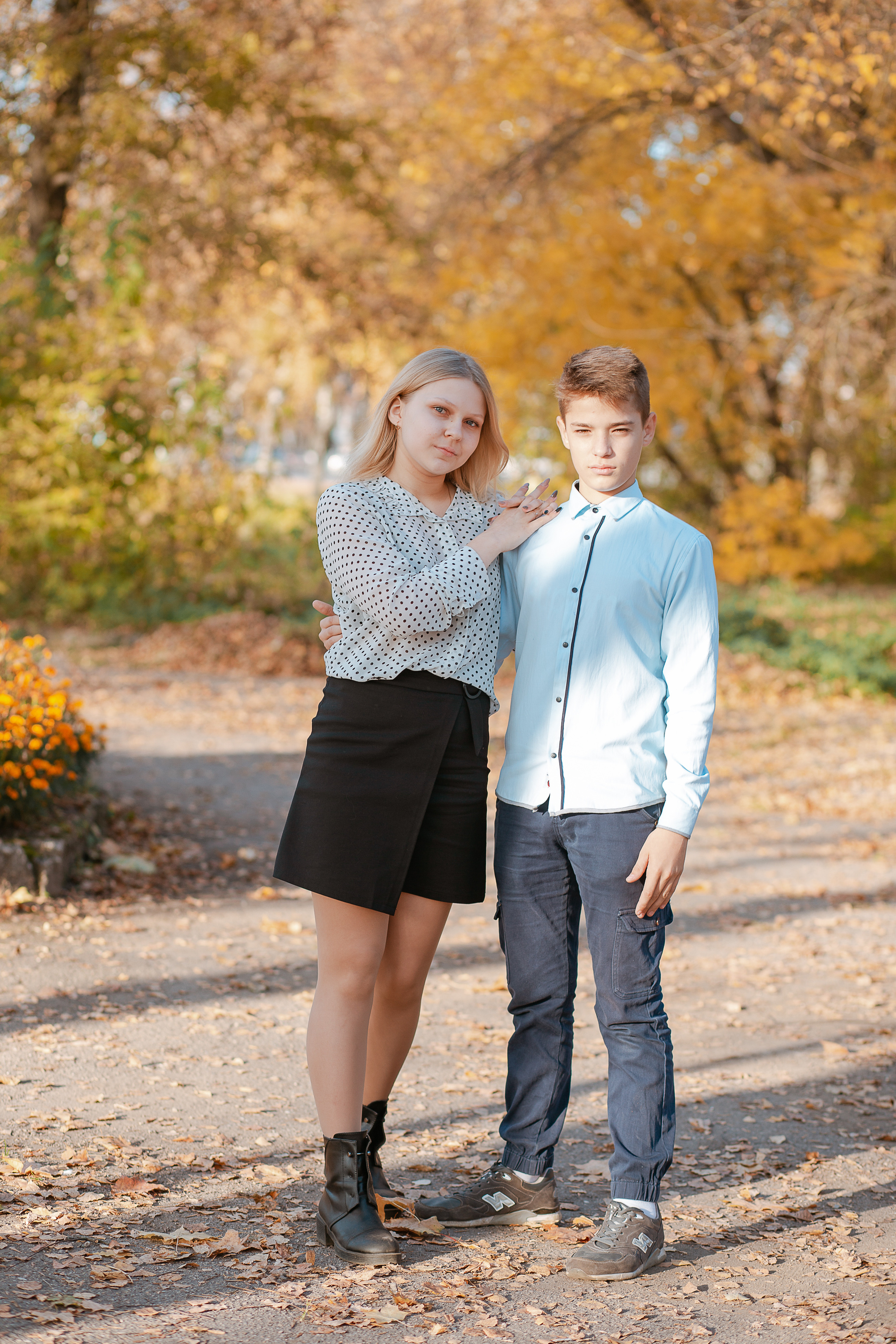 Фотосессия для выпускного альбома. Осень. Студия выпускных альбомов Остров