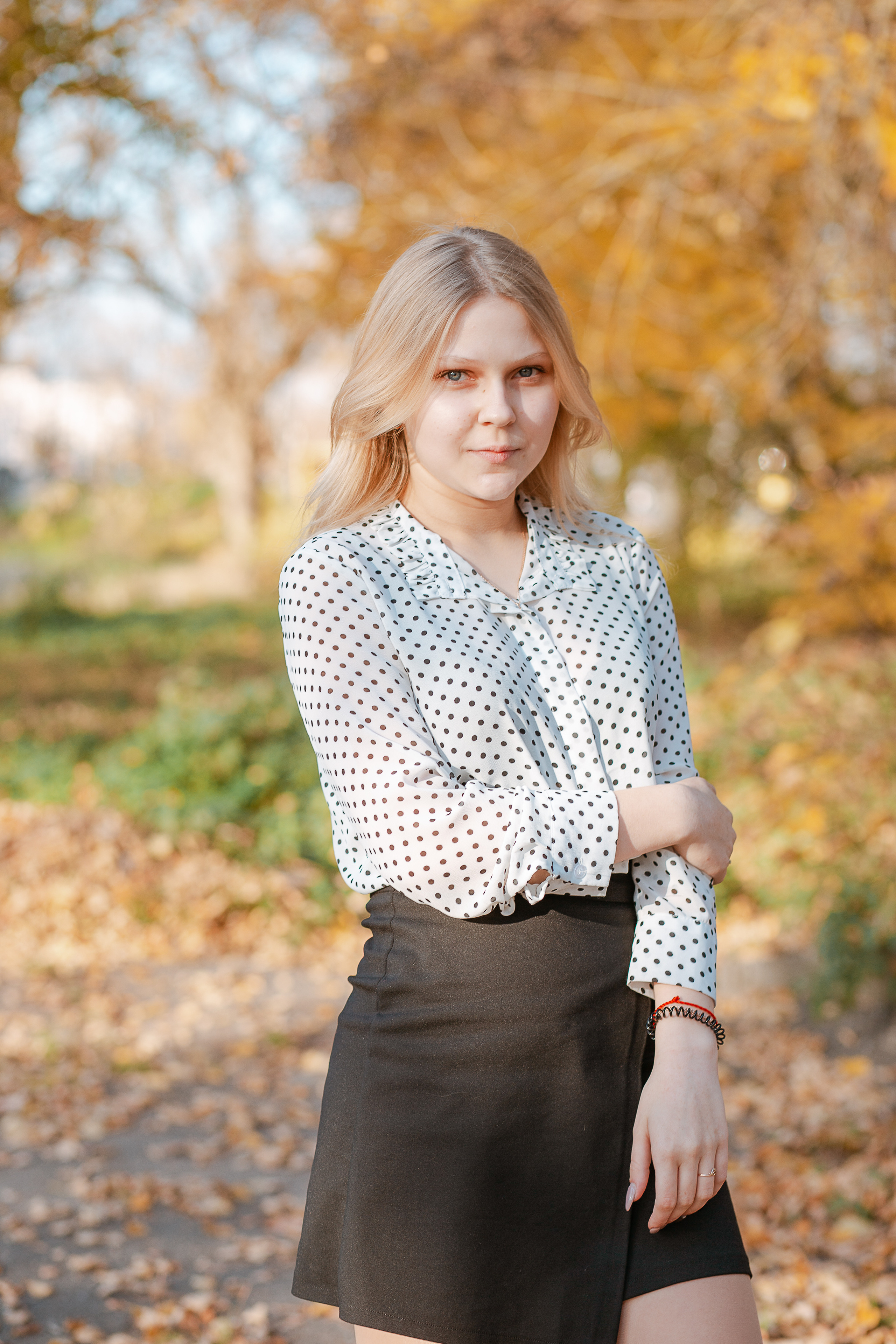 Фотосессия для выпускного альбома. Осень. Студия выпускных альбомов Остров