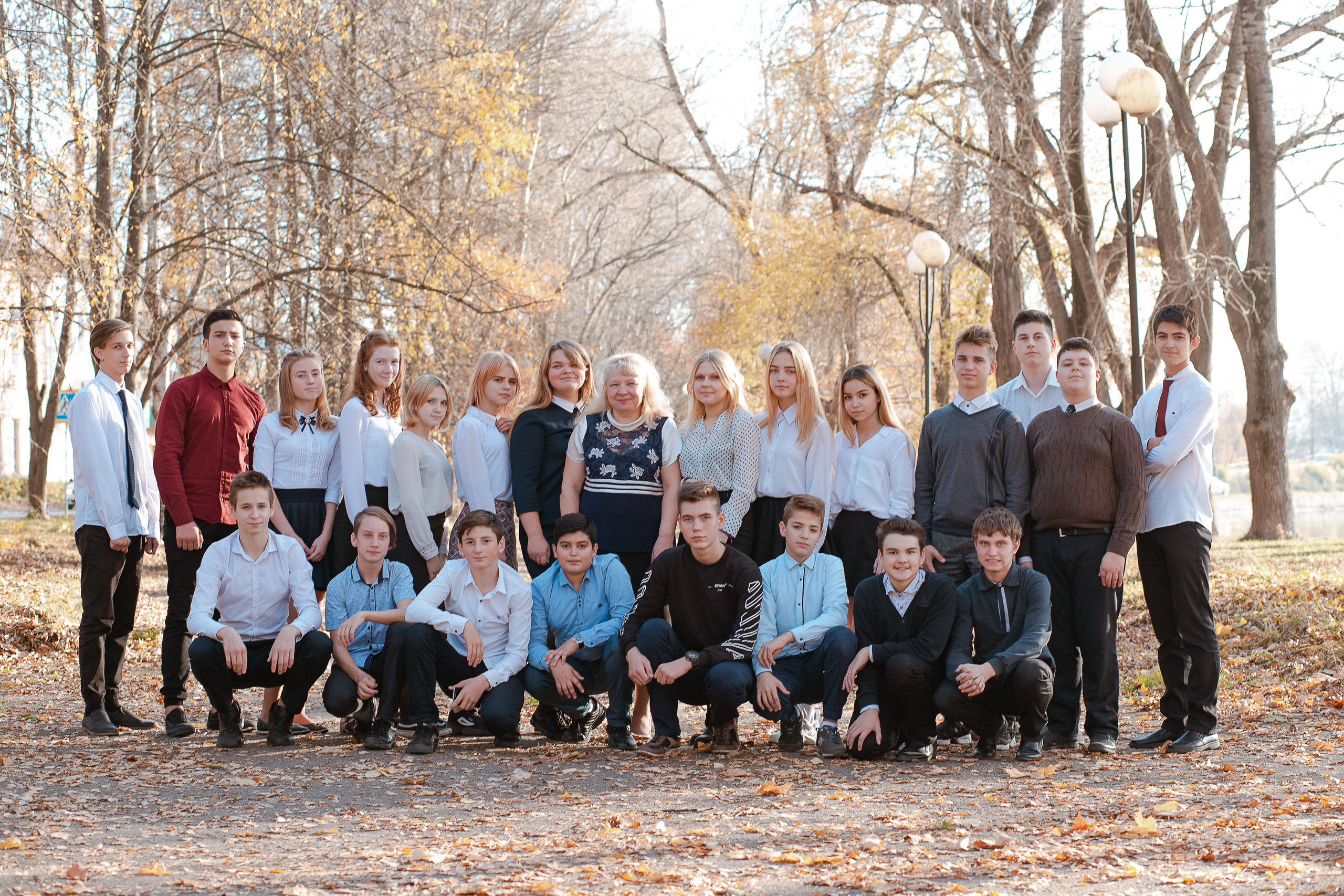 Фотосессия для выпускного альбома. Осень. Студия выпускных альбомов Остров