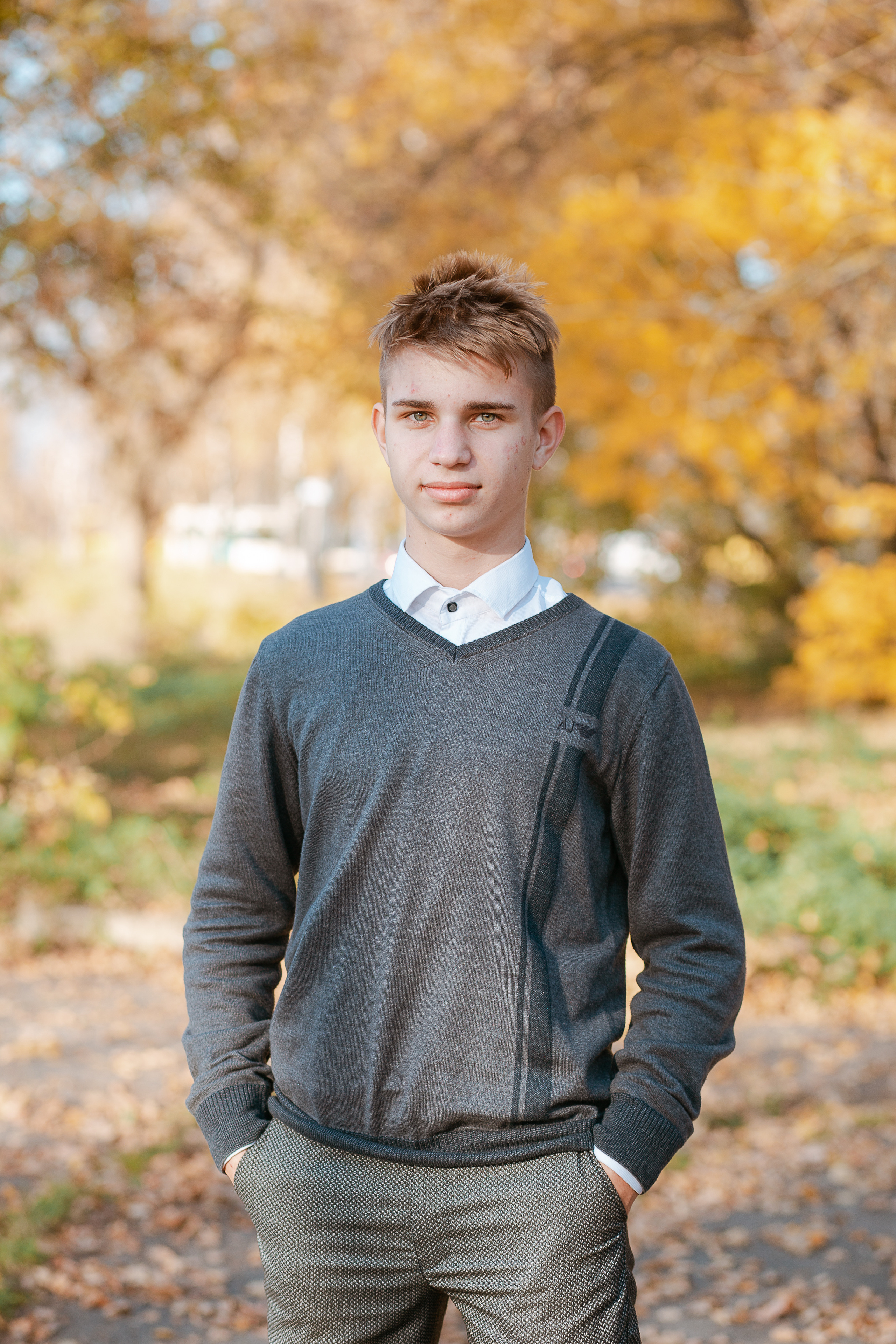 Фотосессия для выпускного альбома. Осень. Студия выпускных альбомов Остров