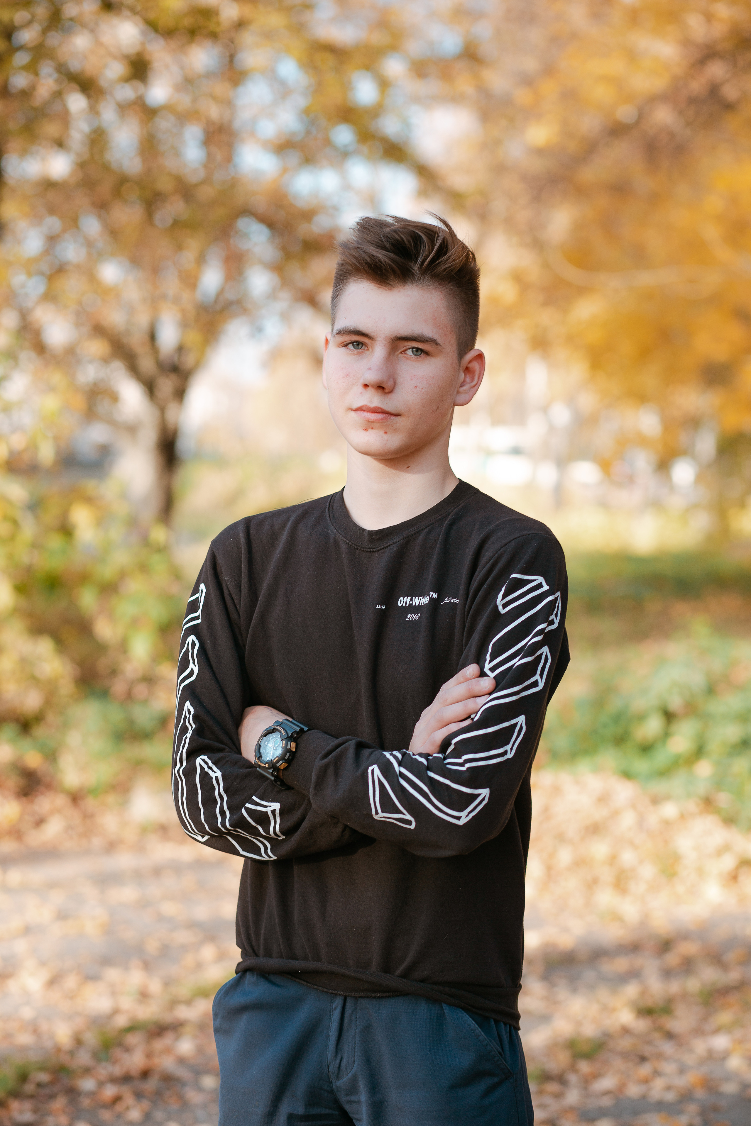 Фотосессия для выпускного альбома. Осень. Студия выпускных альбомов Остров