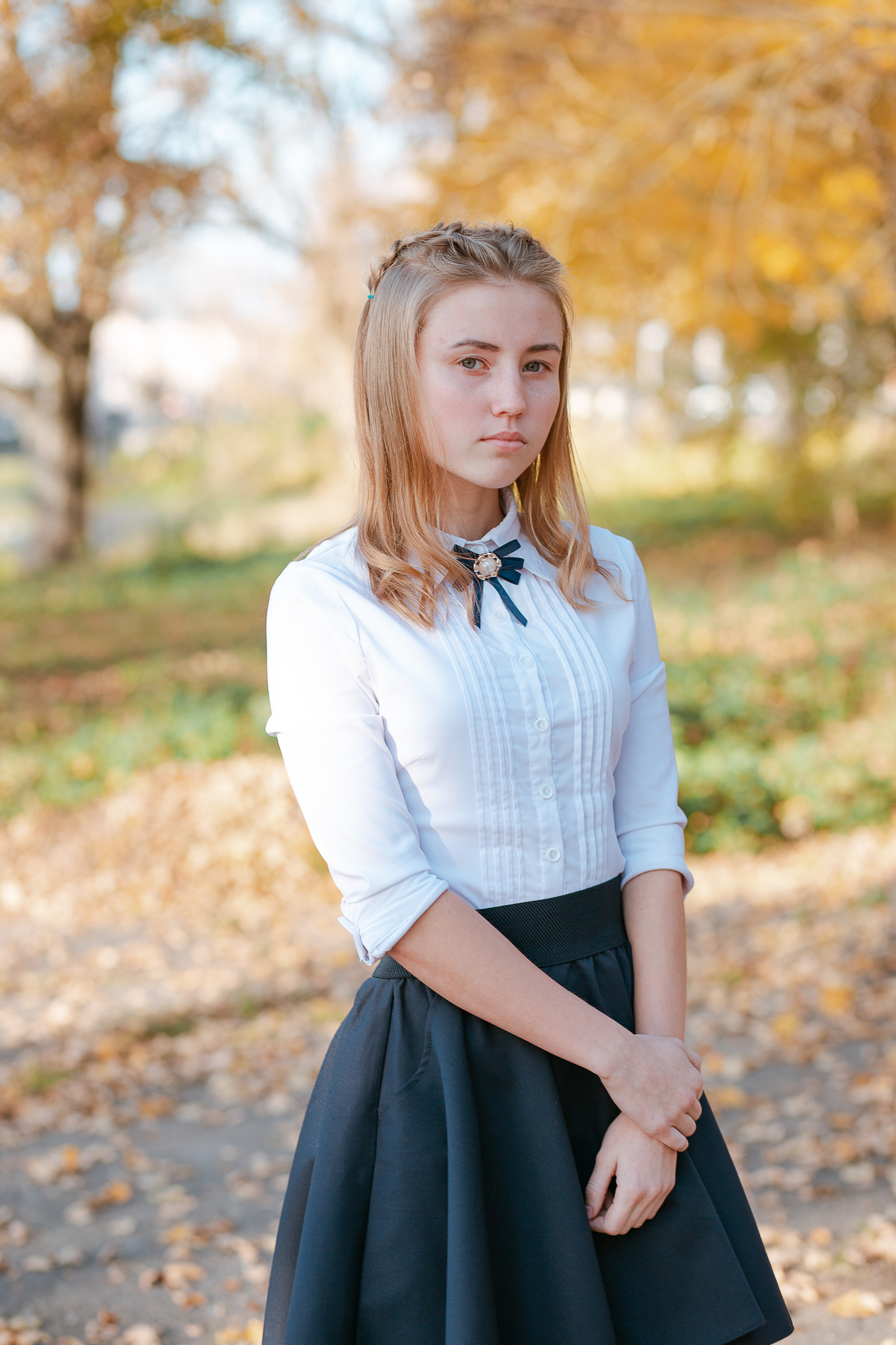 Фотосессия для выпускного альбома. Осень. Студия выпускных альбомов Остров
