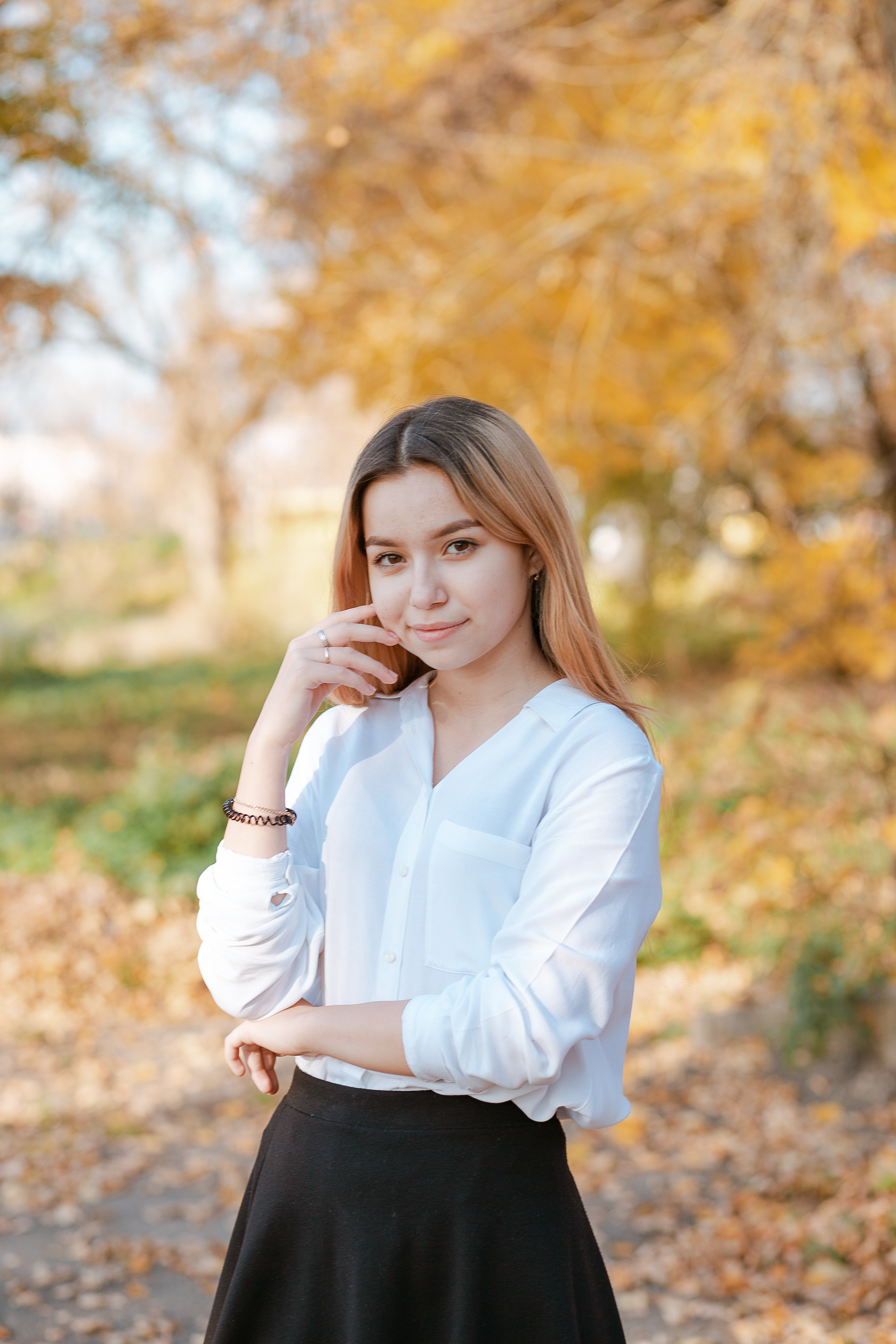 Фотосессия для выпускного альбома. Осень. Студия выпускных альбомов Остров