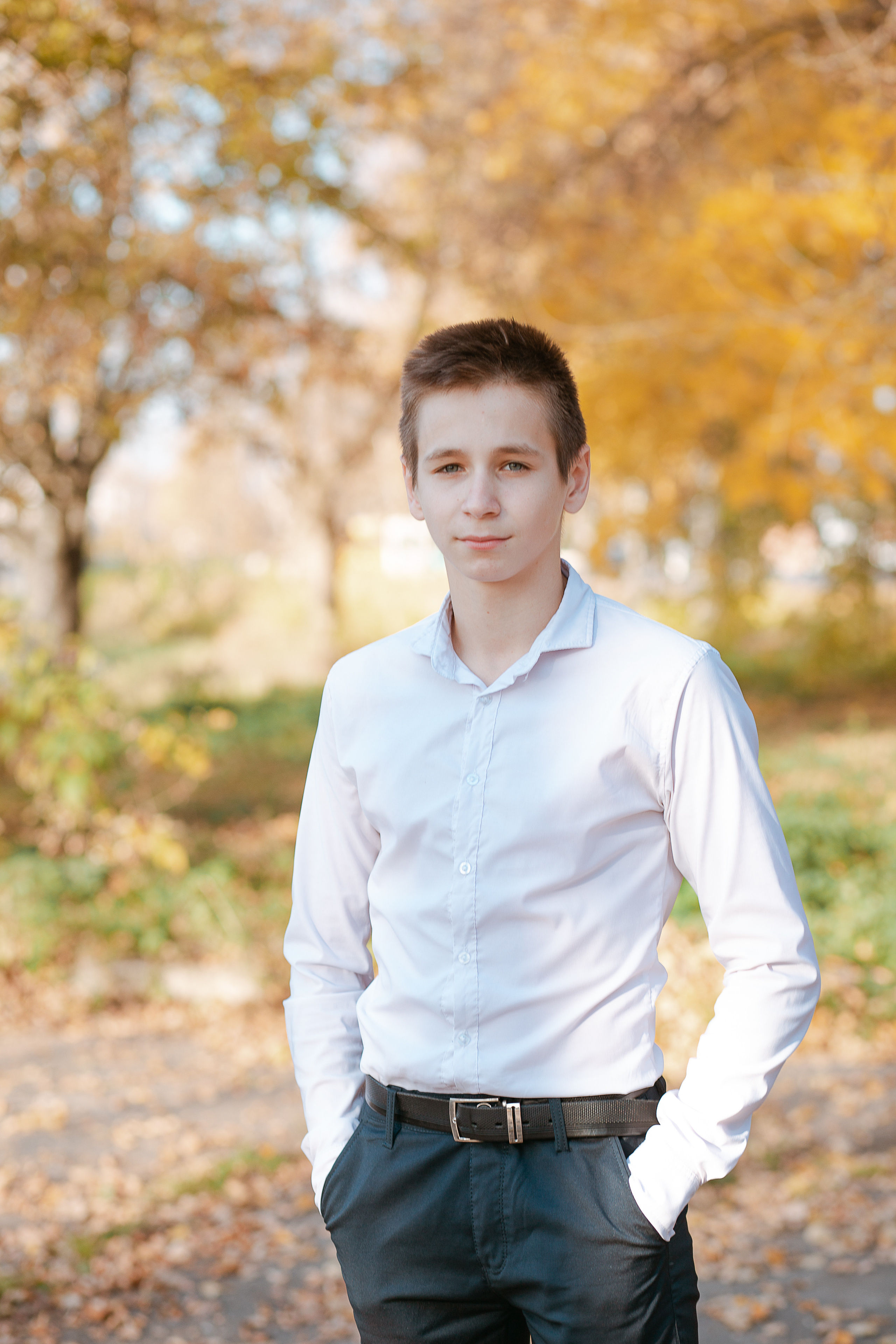 Фотосессия для выпускного альбома. Осень. Студия выпускных альбомов Остров