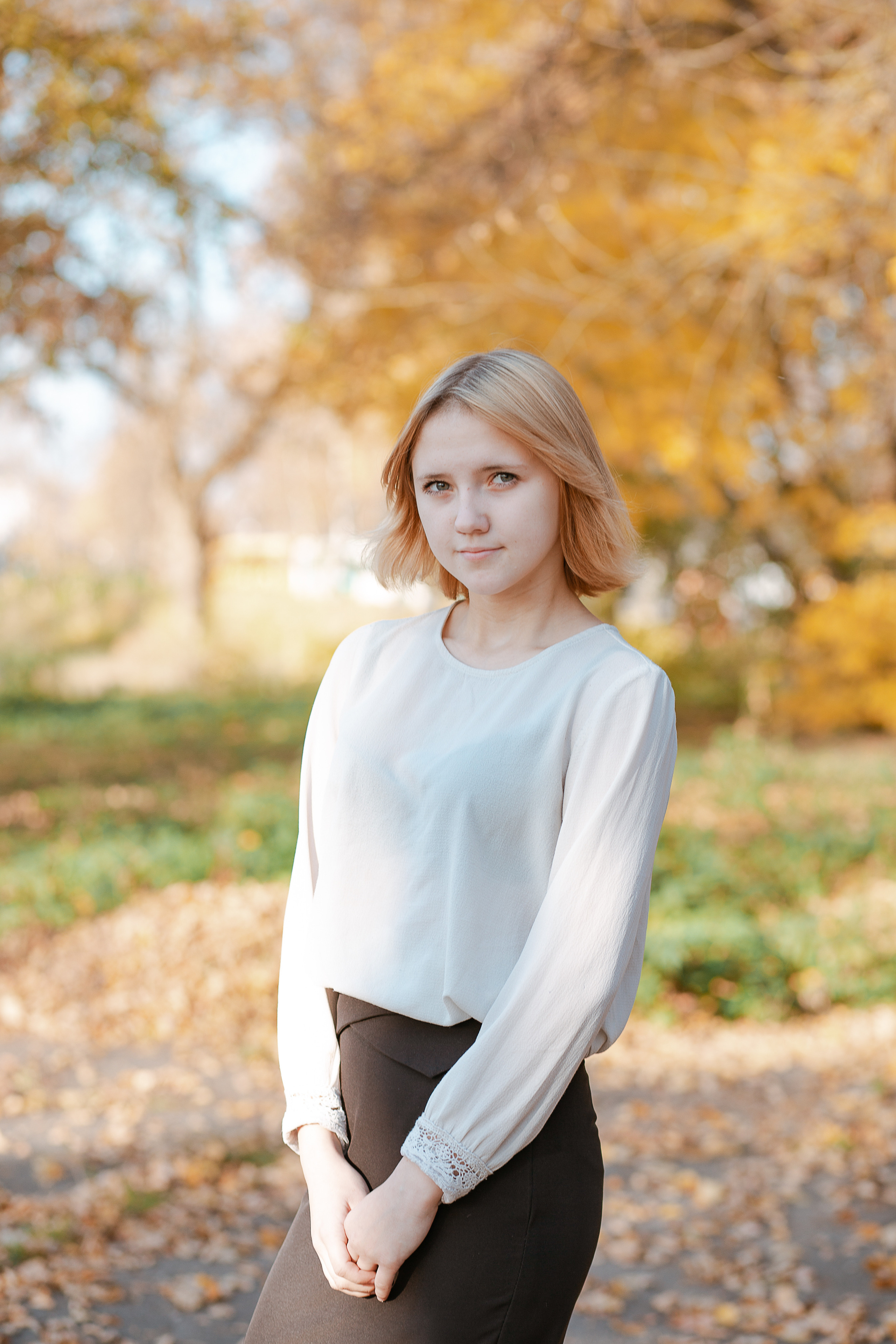 Фотосессия для выпускного альбома. Осень. Студия выпускных альбомов Остров