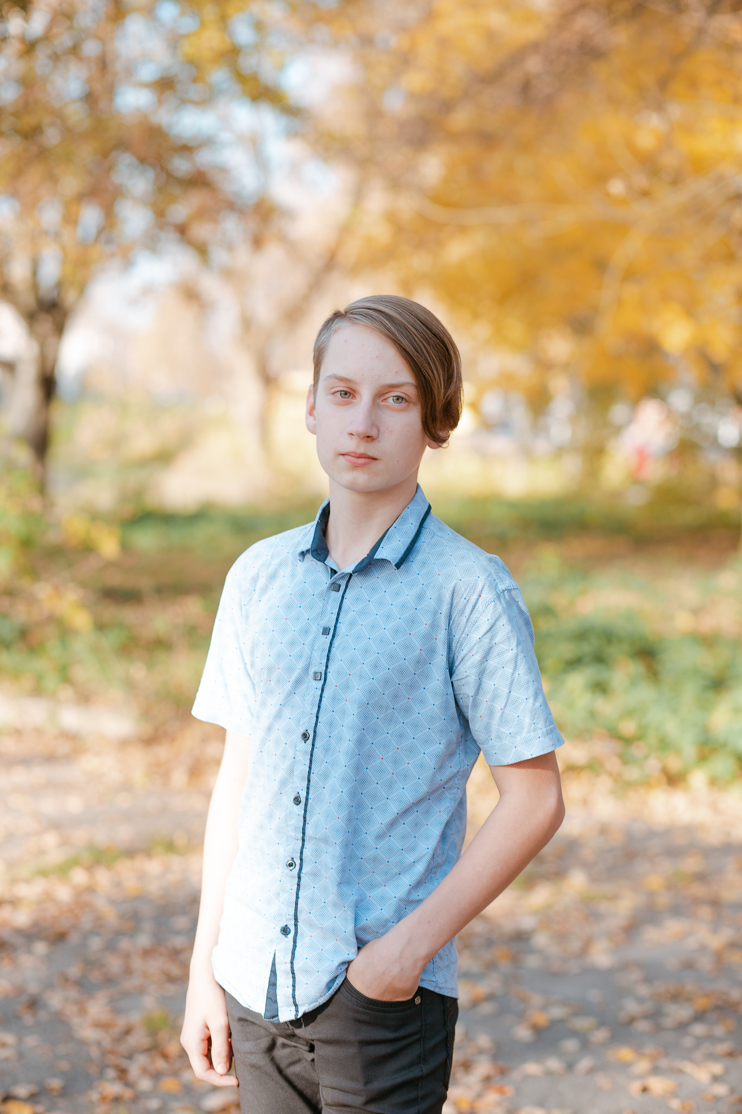 Фотосессия для выпускного альбома. Осень. Студия выпускных альбомов Остров