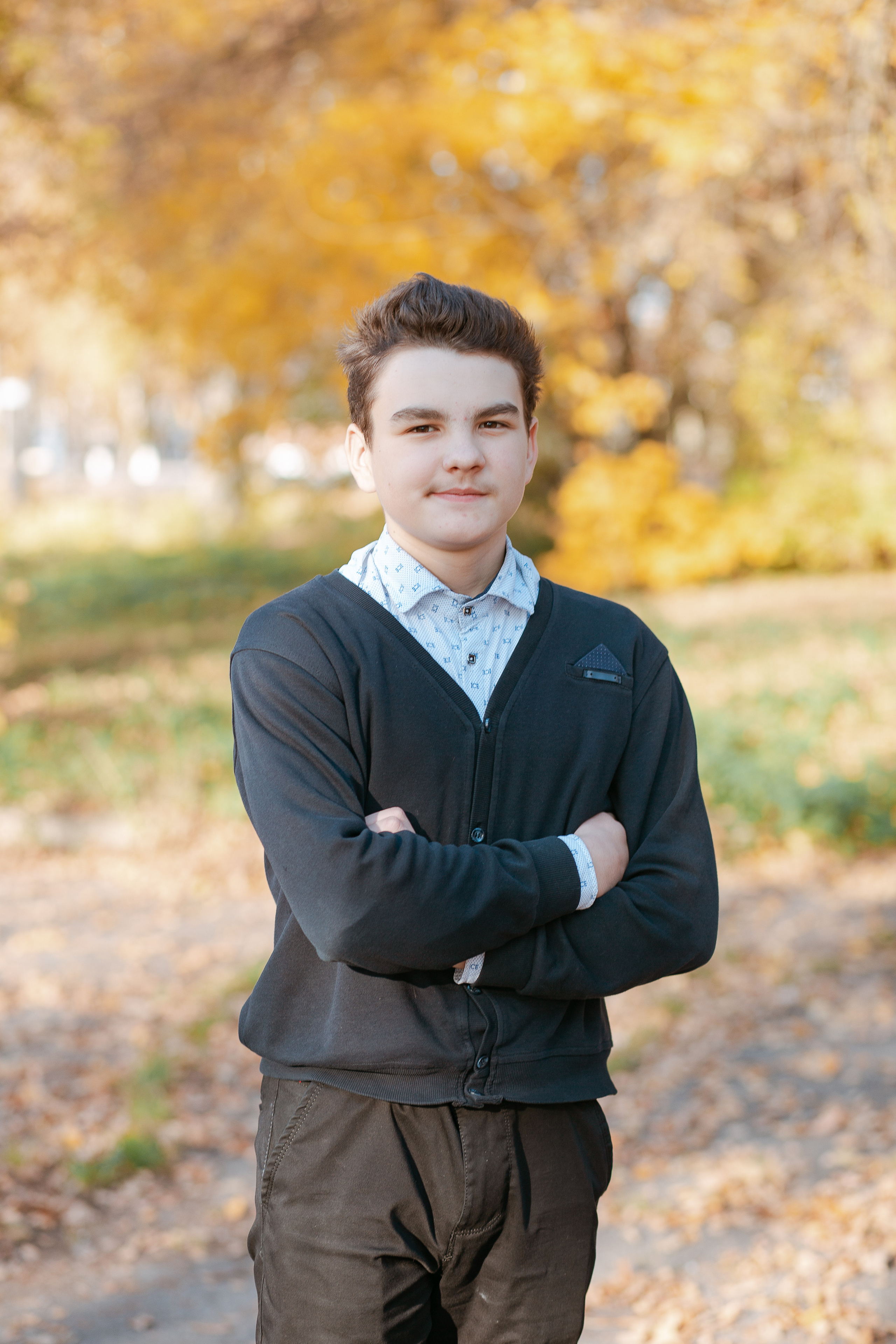 Фотосессия для выпускного альбома. Осень. Студия выпускных альбомов Остров