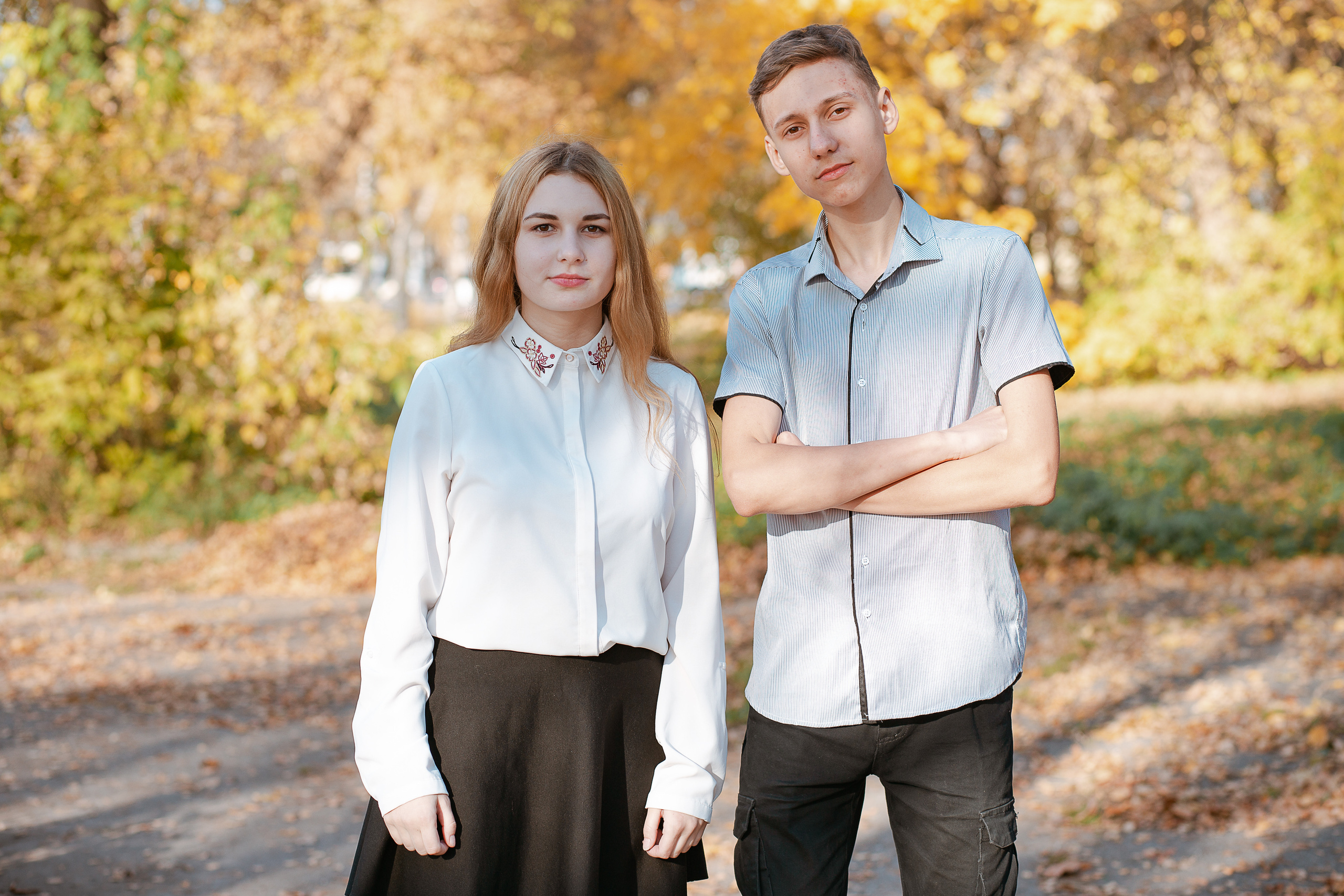 Осенняя фотосессия для выпускного альбома. Студия выпускных альбомов Остров