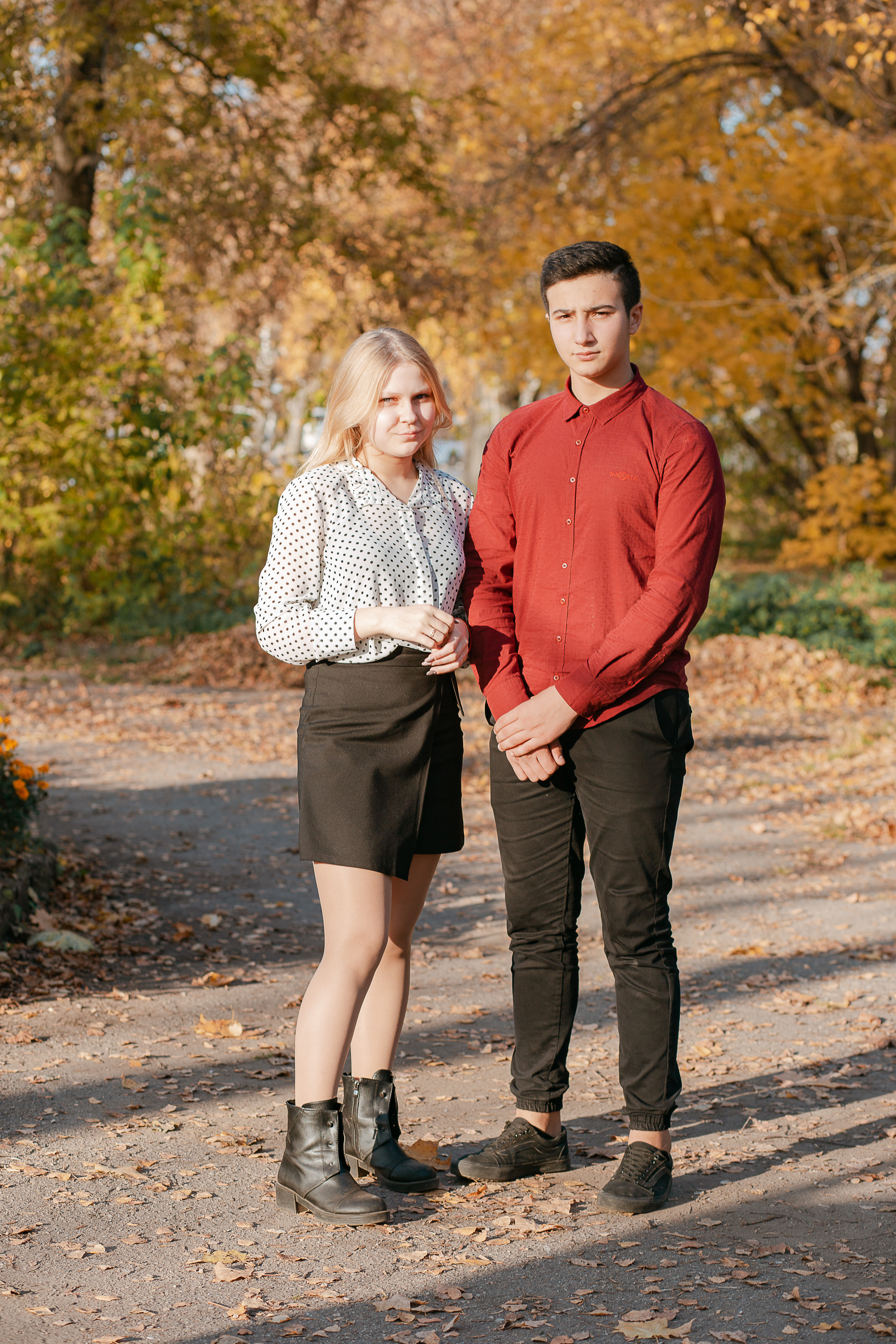 Фотосессия для выпускного альбома. Осень. Студия выпускных альбомов Остров