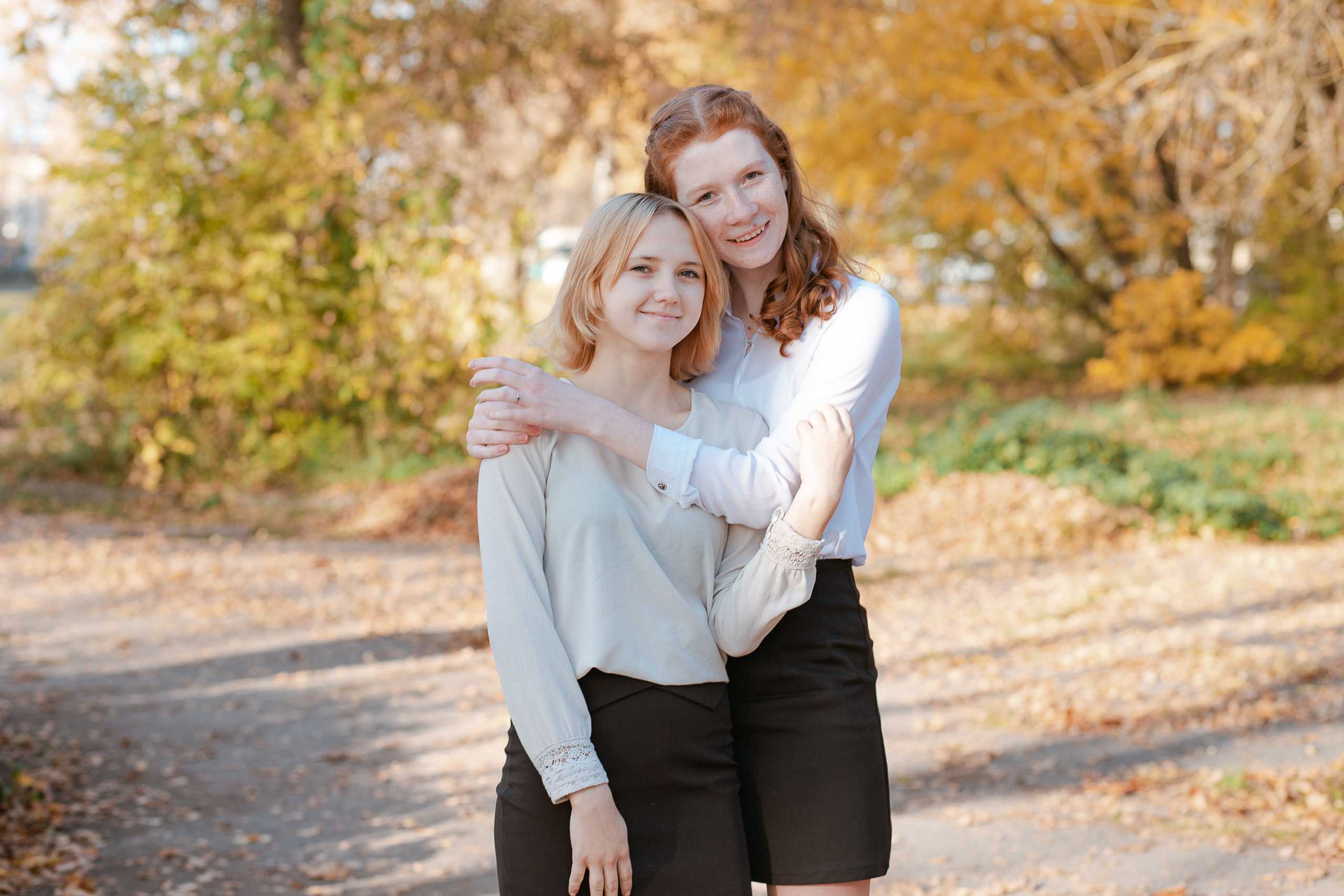 Фотосессия для выпускного альбома. Осень. Студия выпускных альбомов Остров