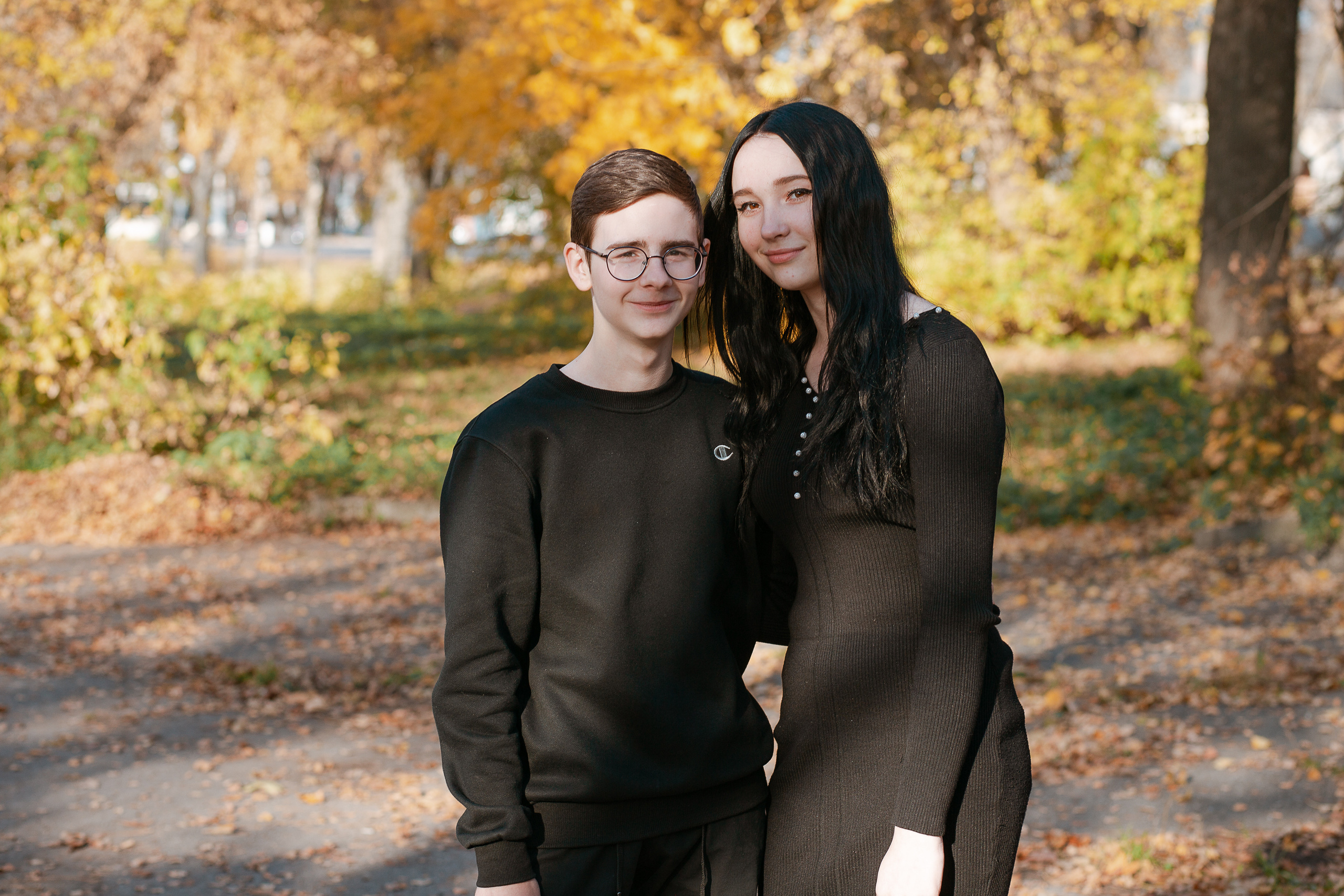 Осенняя фотосессия для выпускного альбома. Студия выпускных альбомов Остров