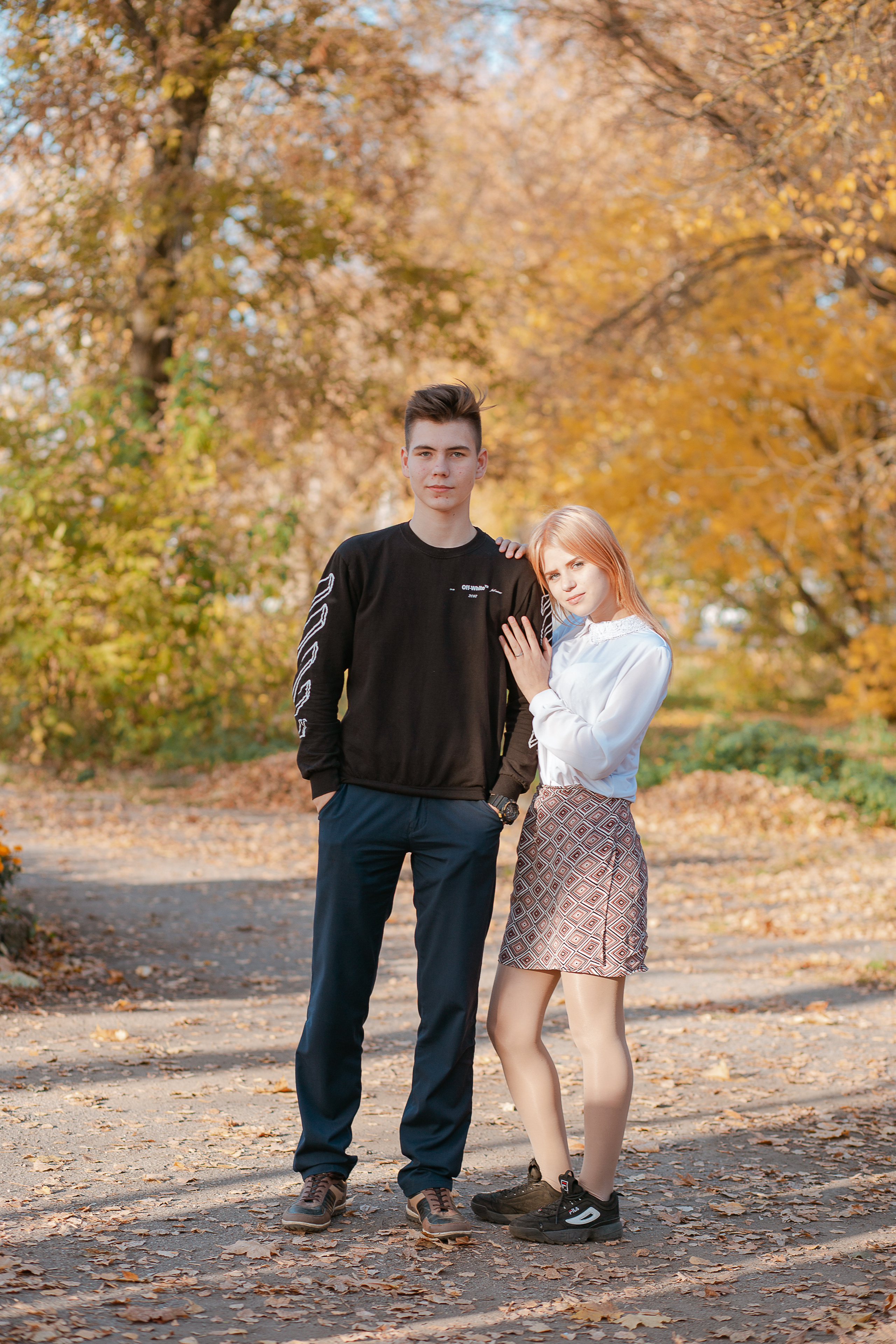 Фотосессия для выпускного альбома. Осень. Студия выпускных альбомов Остров