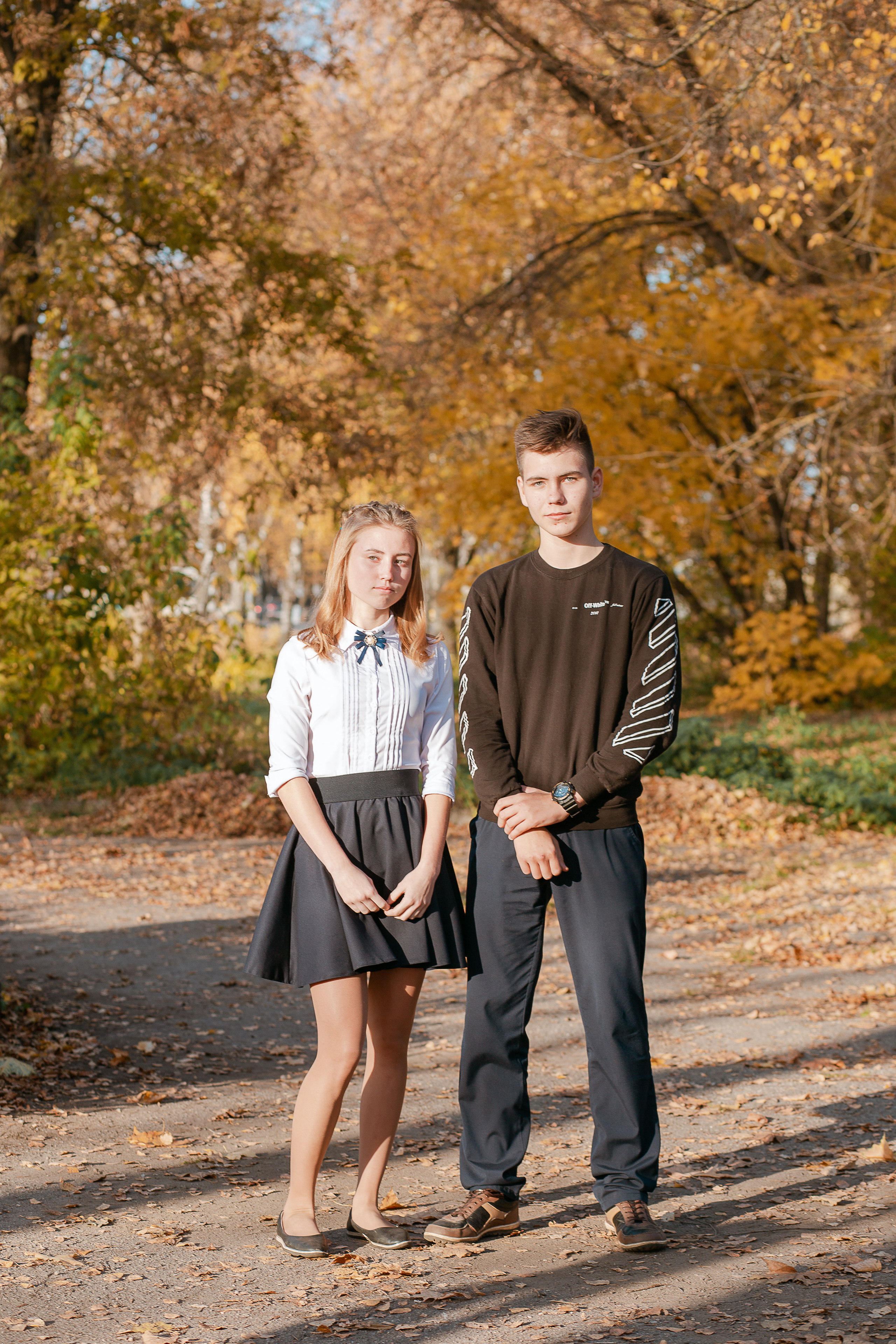 Фотосессия для выпускного альбома. Осень. Студия выпускных альбомов Остров