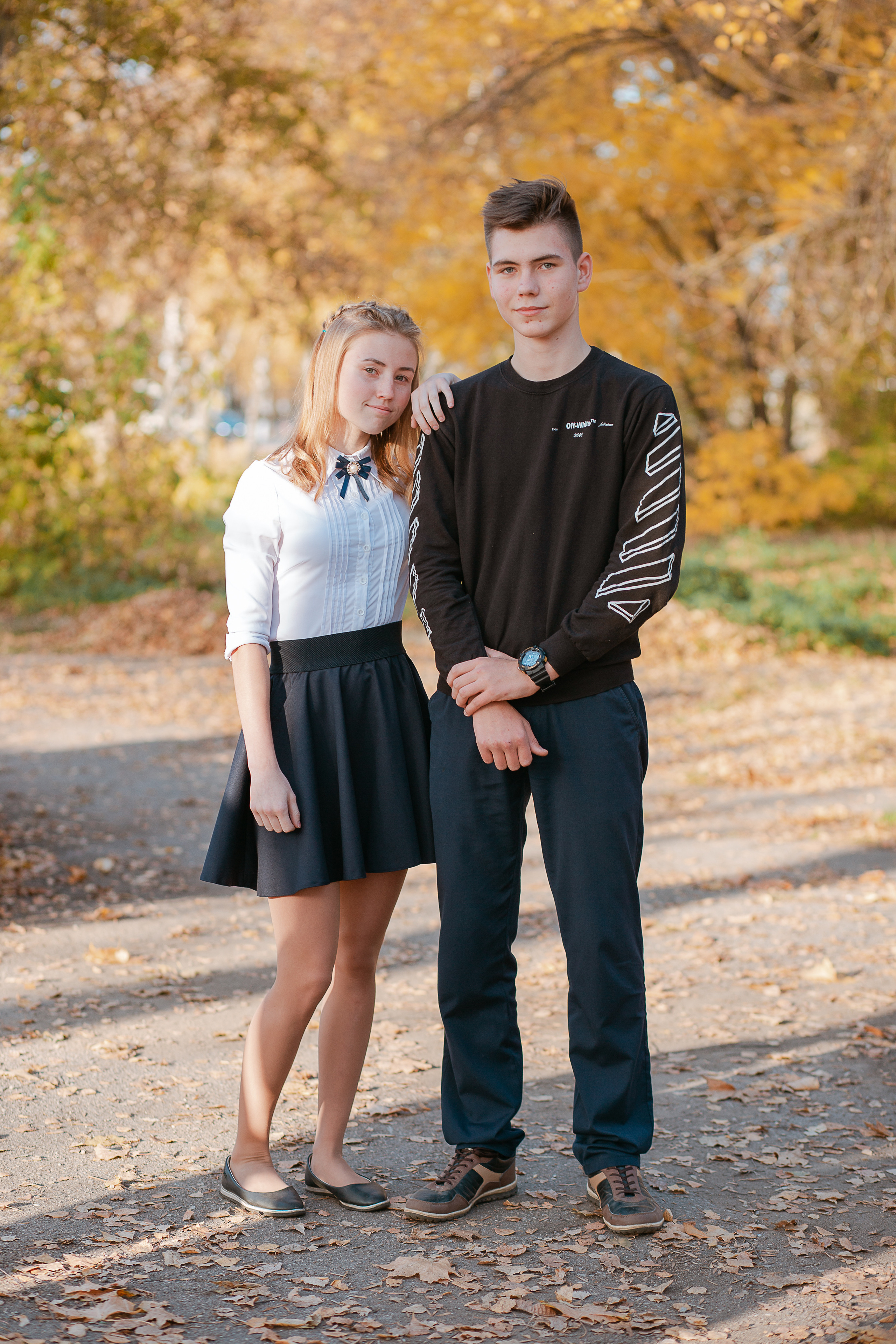 Фотосессия для выпускного альбома. Осень. Студия выпускных альбомов Остров