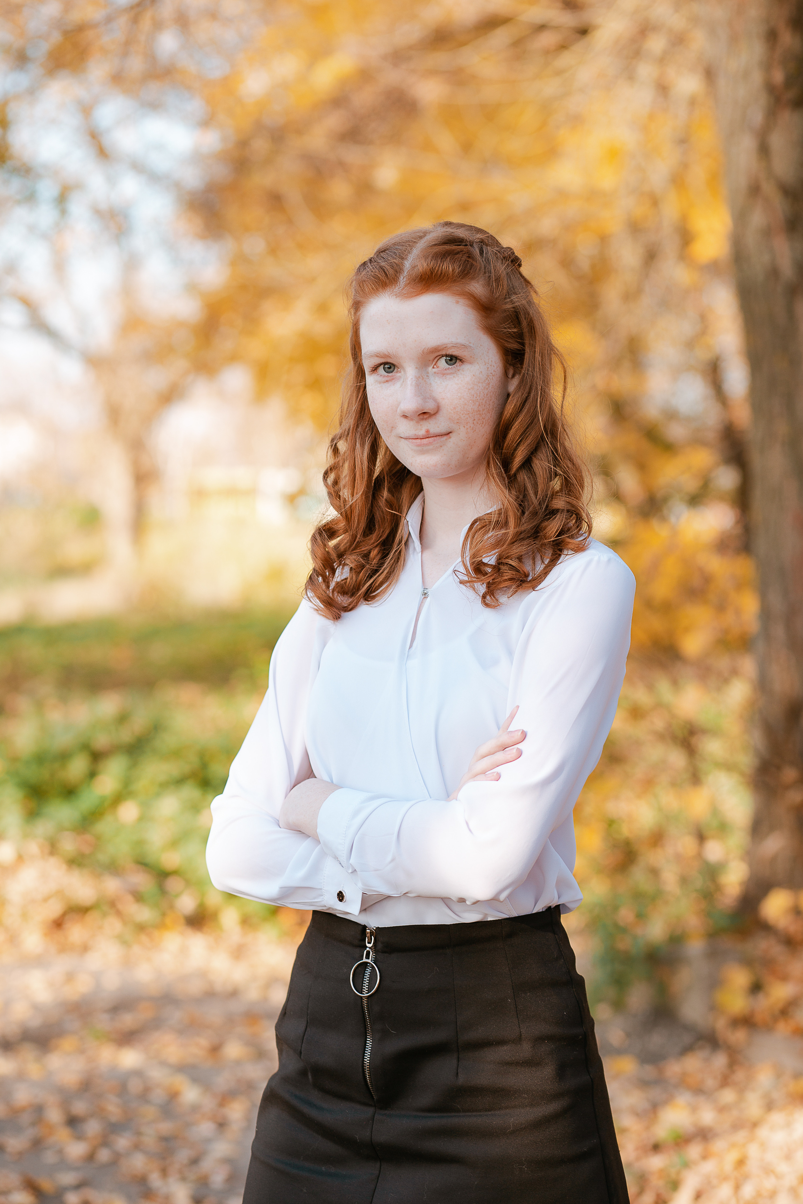 Фотосессия для выпускного альбома. Осень. Студия выпускных альбомов Остров