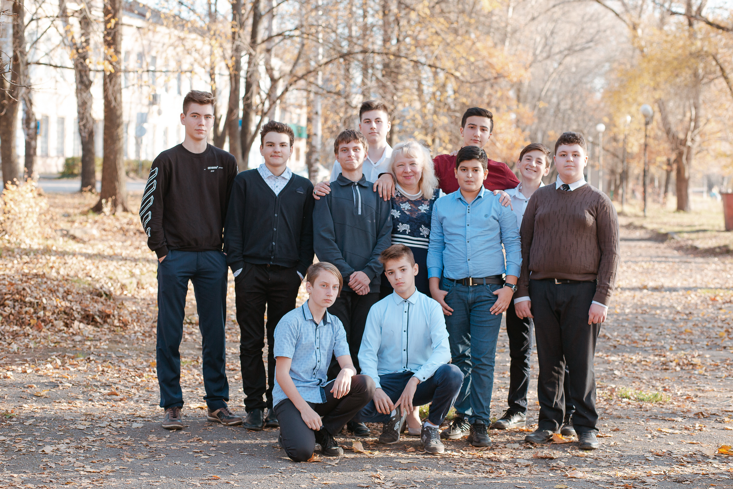 Фотосессия для выпускного альбома. Осень. Студия выпускных альбомов Остров