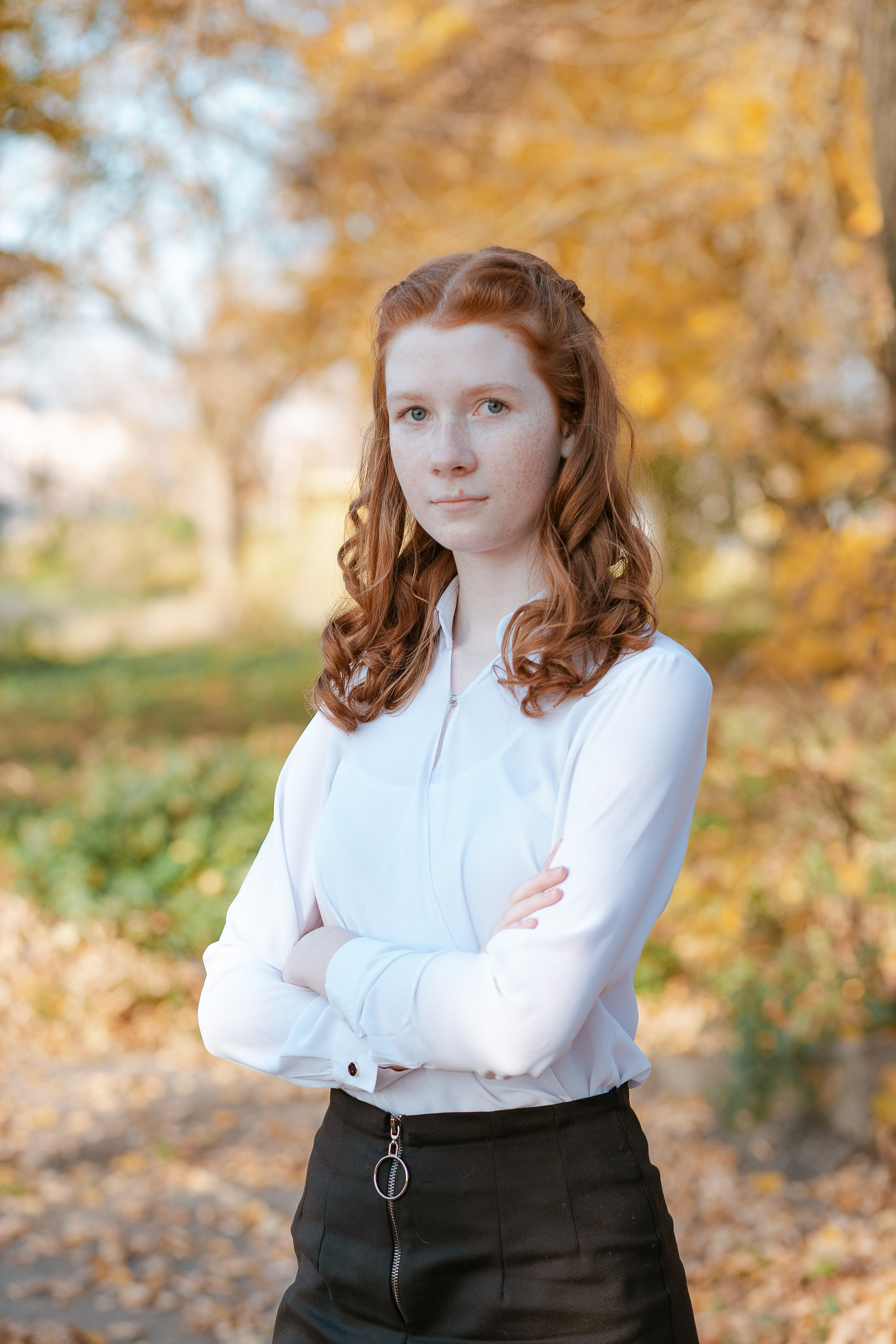 Фотосессия для выпускного альбома. Осень. Студия выпускных альбомов Остров