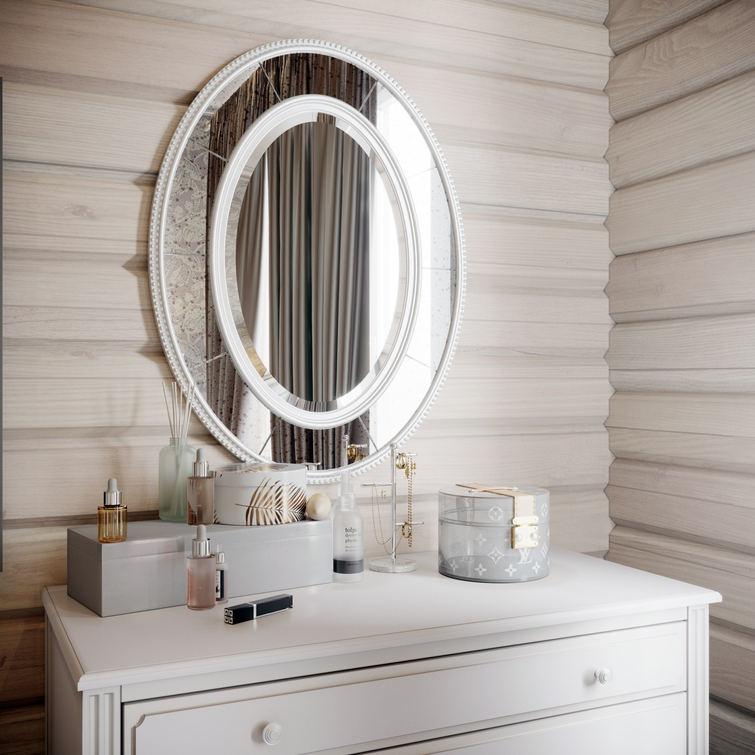 Визуализация дома из бруса по дизайну Геворгян Арпины. Визуализатор Векшина Елена