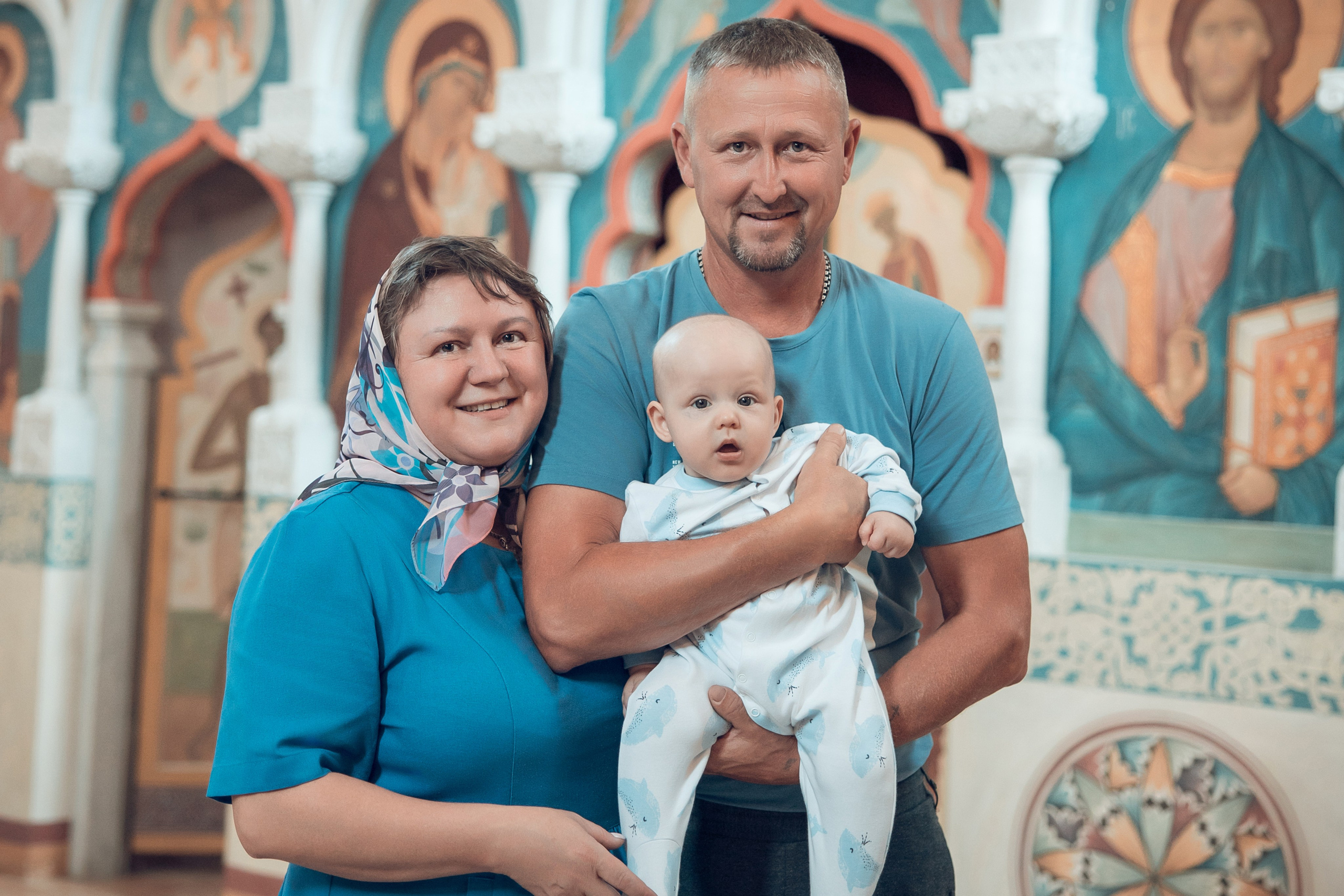 Таинство Крещения Василия. Храм в честь иконы «Всецарица». Семейный фотограф в Рязани и Рязанской области