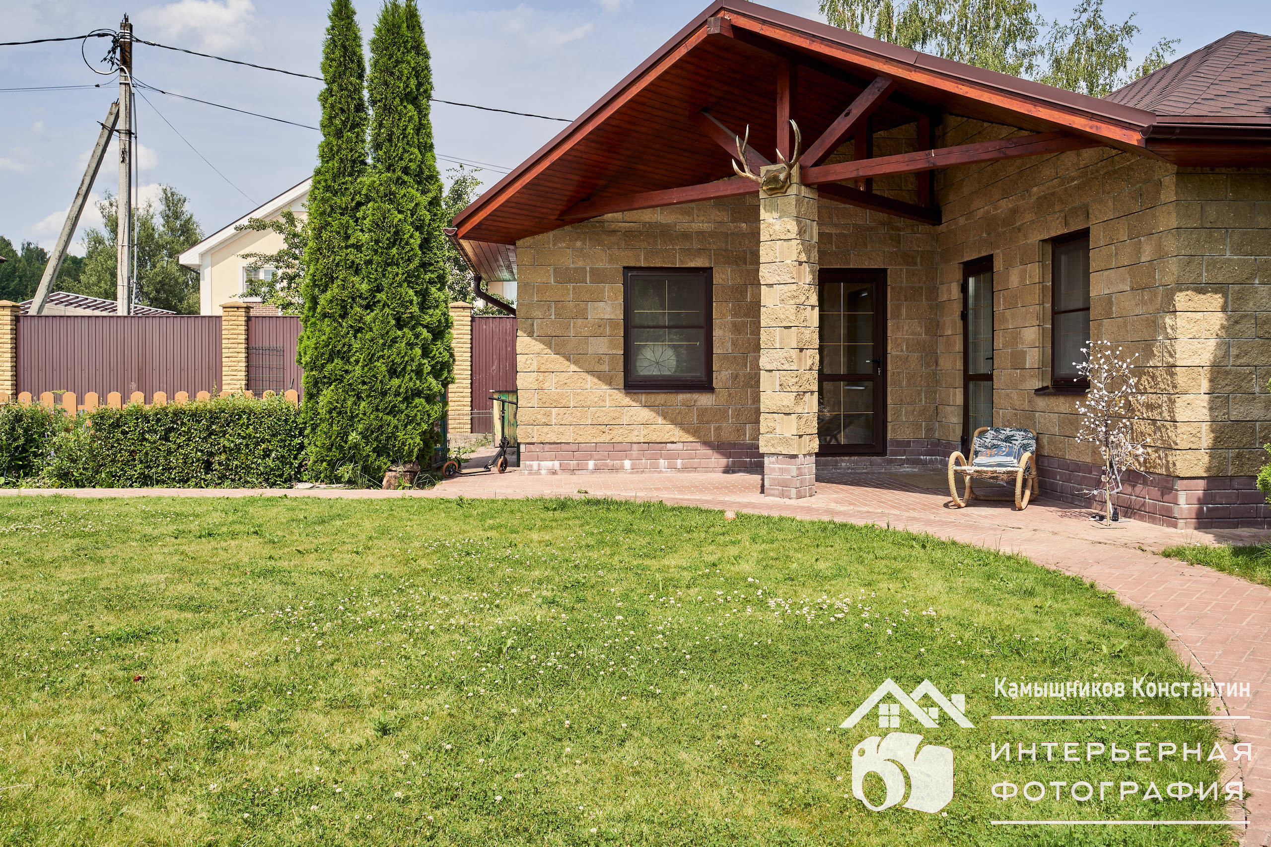 Архитектурная съемка бани на участке загородного дома в Московской области