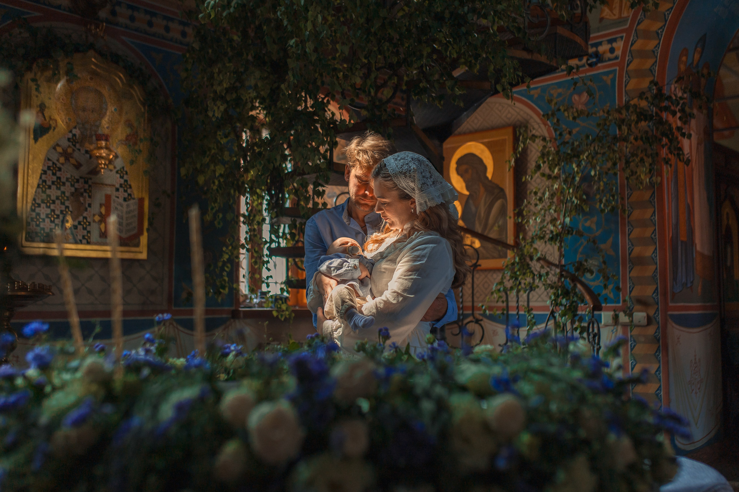 Крещение в Знаменской Церкви г. Переславль Залесский. Профессиональный фотограф в Москве и Мо Мария Шантарёва