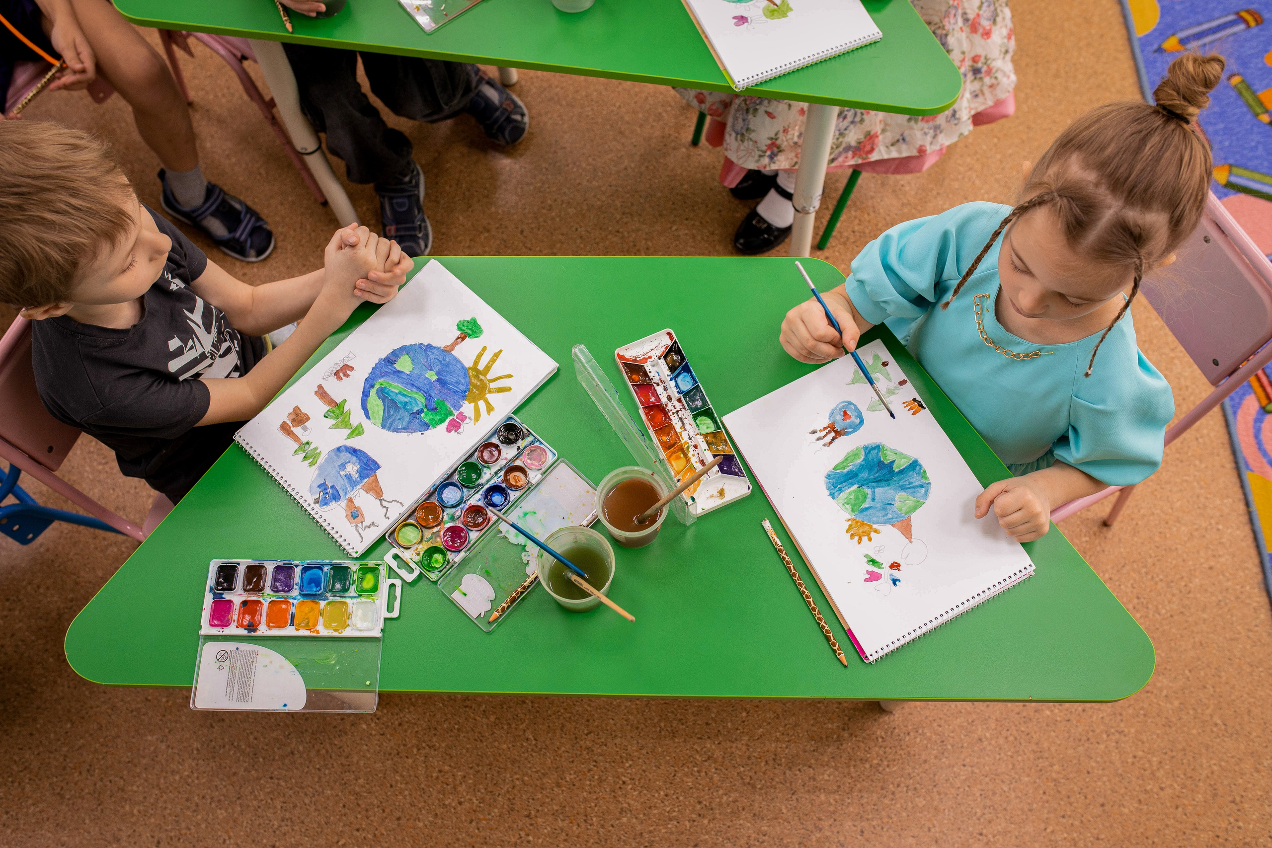 Степа, Даша и Алиса в детском саду. Семейный и детский фотограф город Тында Дарья