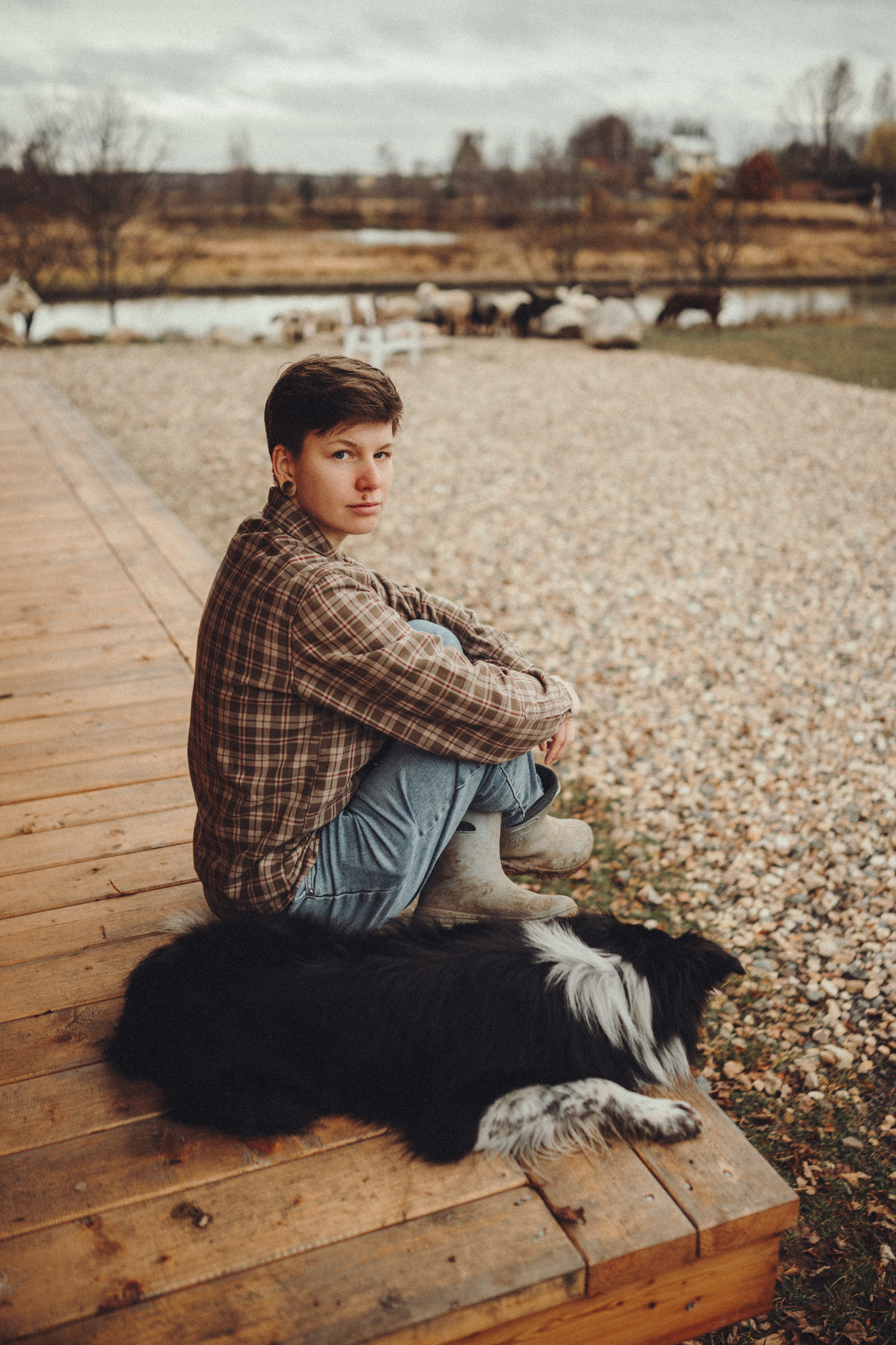 Настя и Рэги на ферме. Семейный фотограф анималист Ананьева Мария — Москва