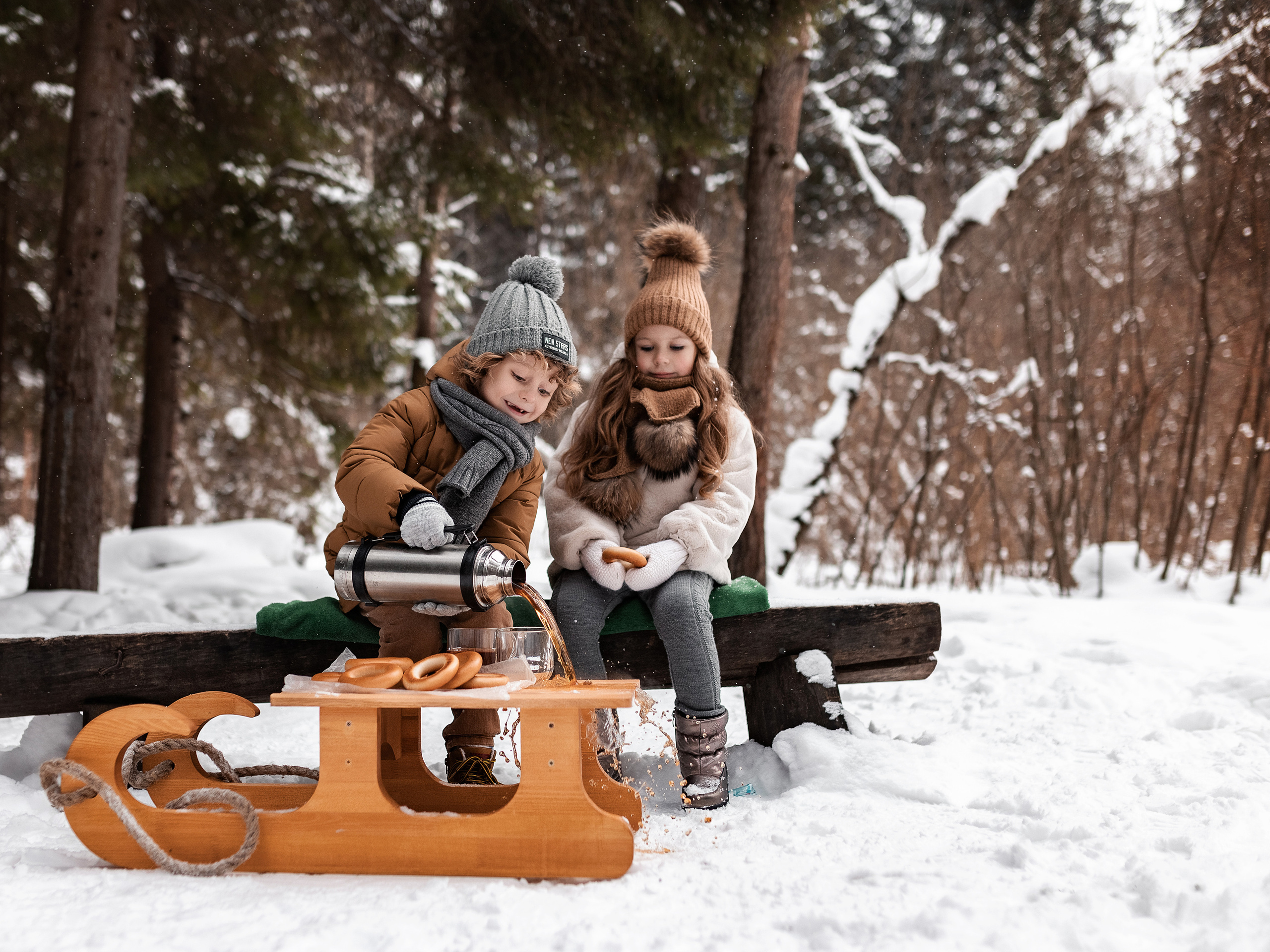 Зимняя фотопрогулка детская лесная сказка Пермь