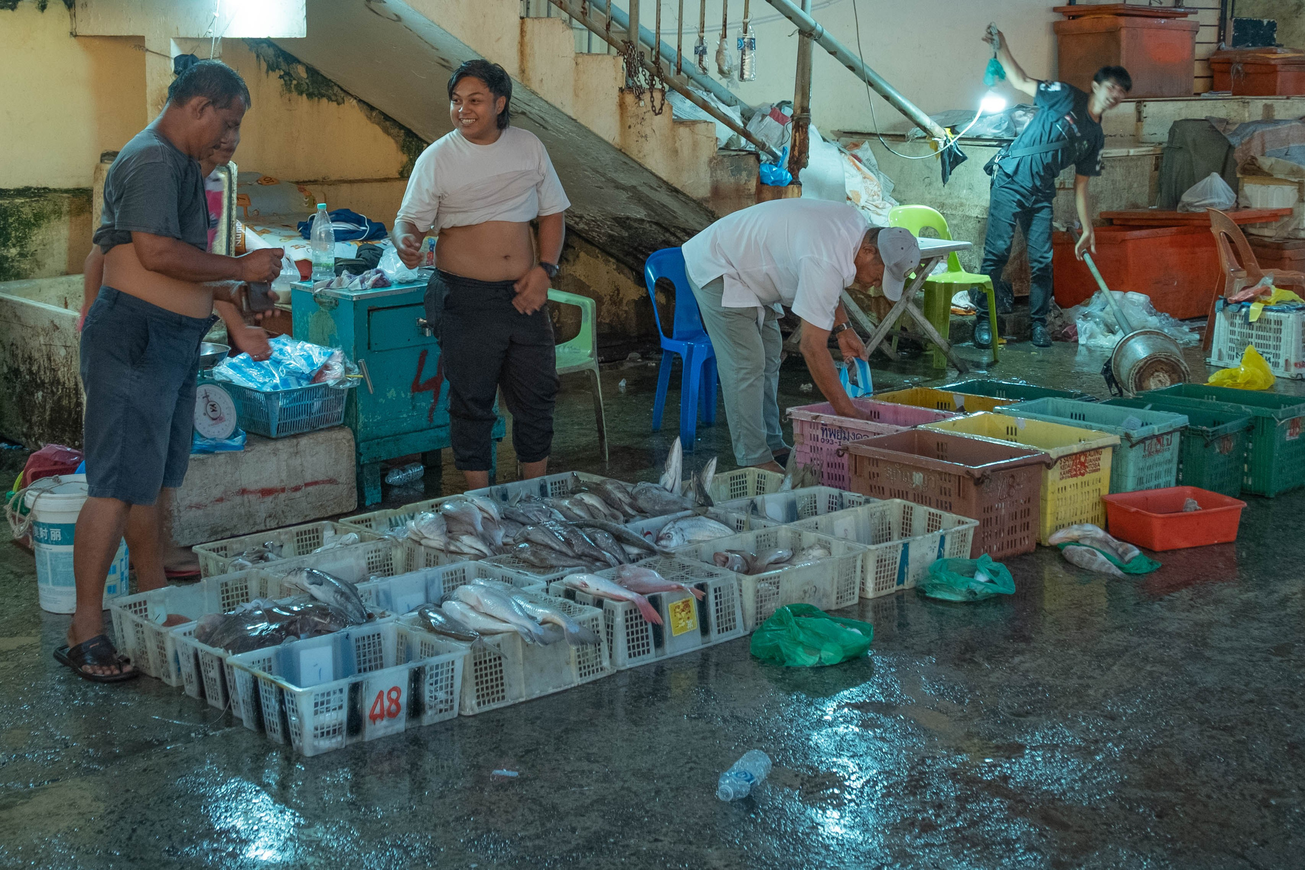 О. Борнео, г. Сандакан. Порт и рынок. Фотографии из путешествий