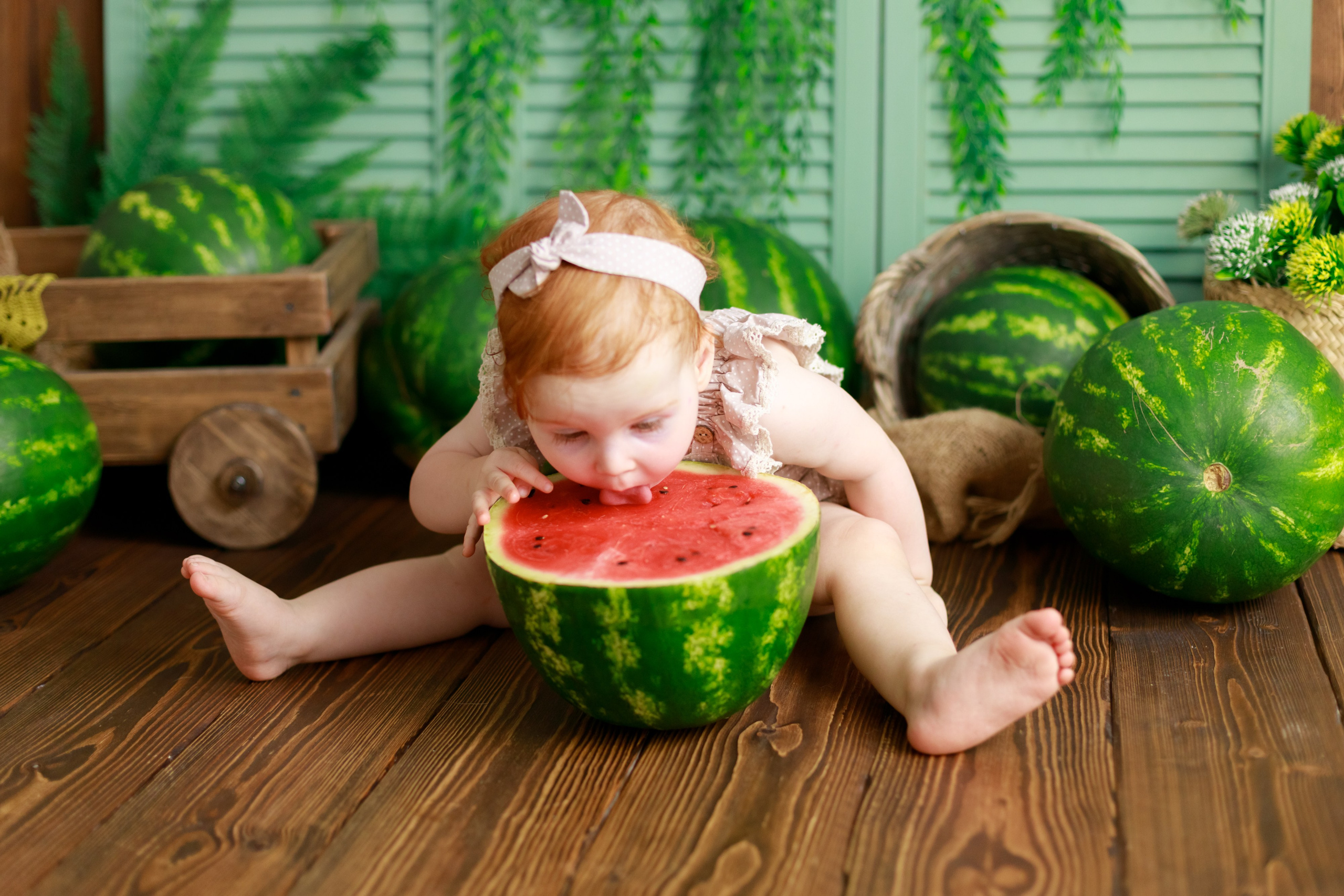 Детская арбузная фотосессия в Краснодаре. Детский и семейный фотограф в Краснодаре Альбина Морозова
