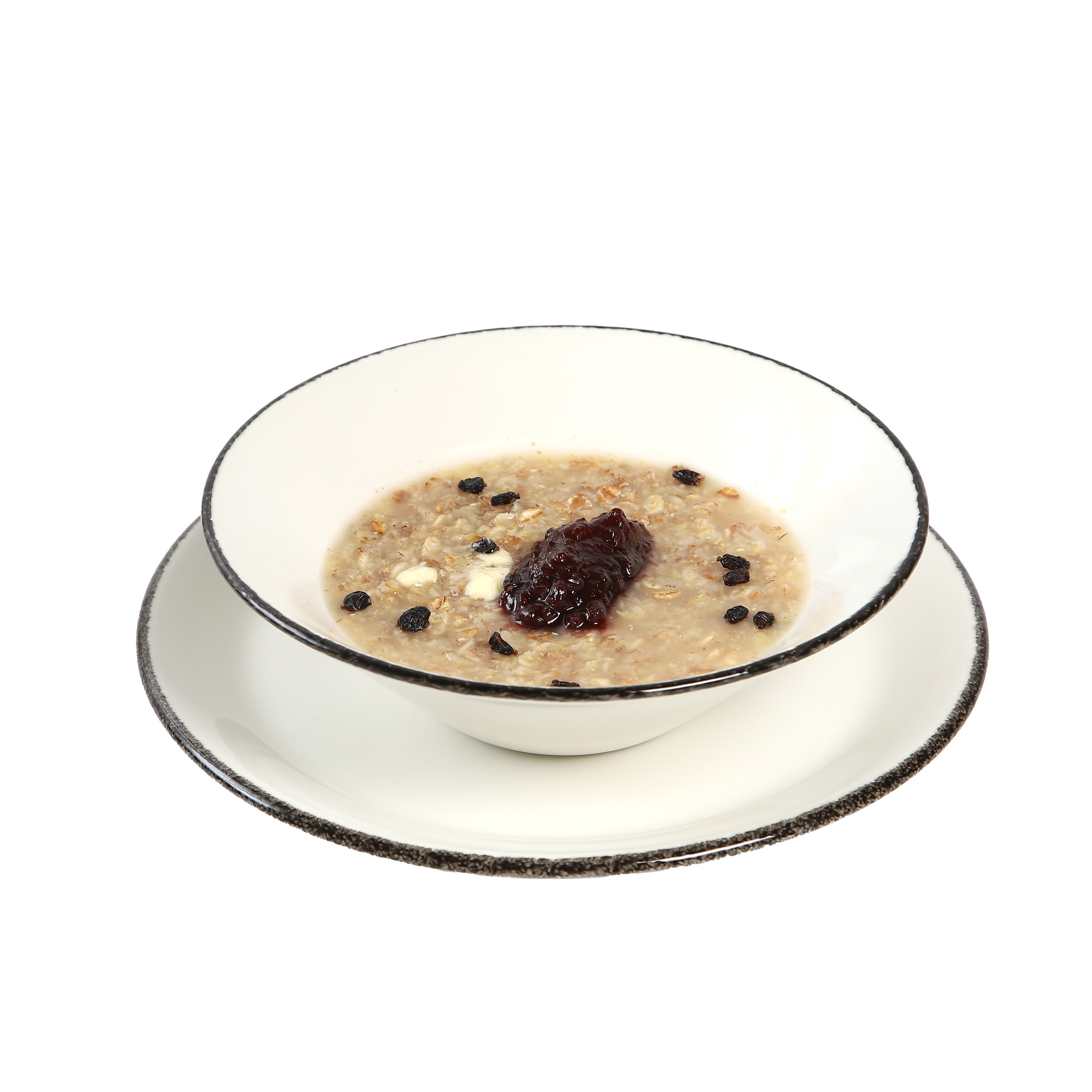 Фотосъёмка еды — овсяная каша с сухофруктами.