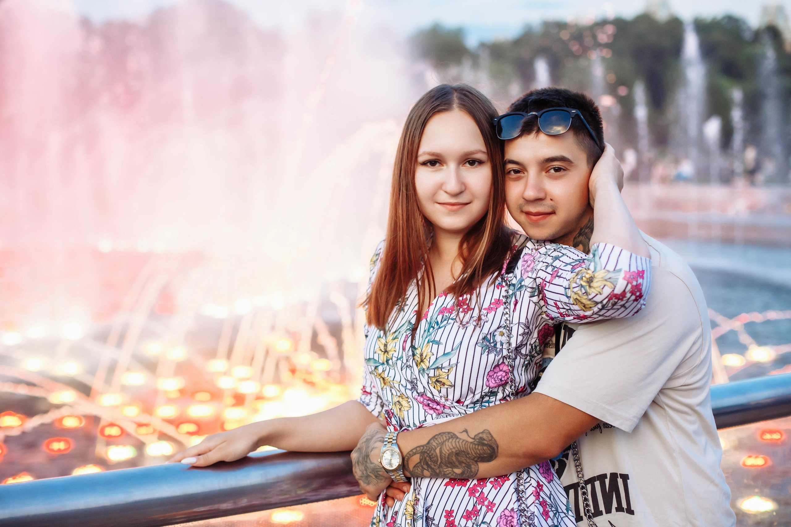 Вечерняя фотосессия у главного фонтана парка Царицыно