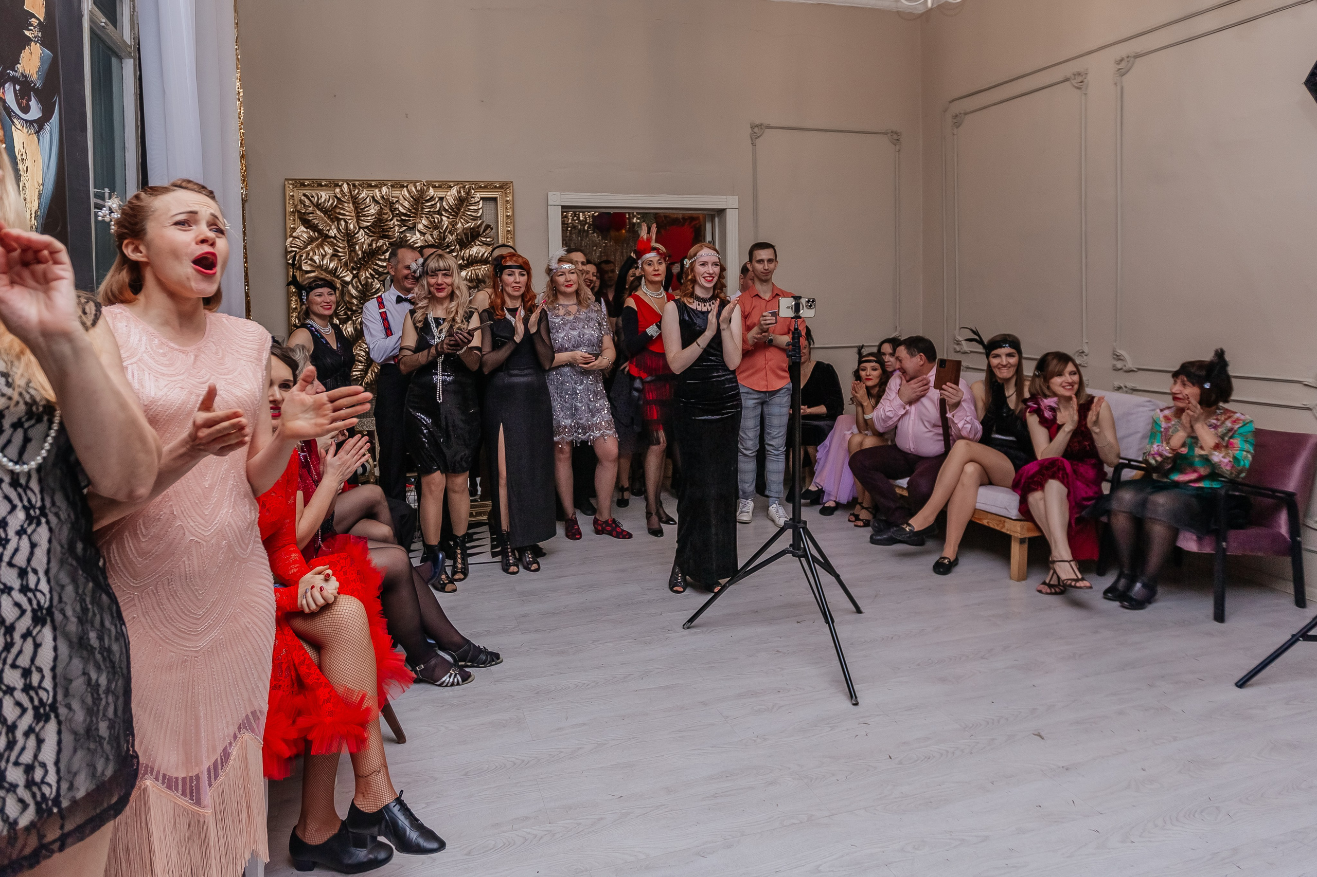 Новогодняя танцевальная хастл-вечеринка в стиле Гетсби. Фотограф Краснодар Марго Хелбен