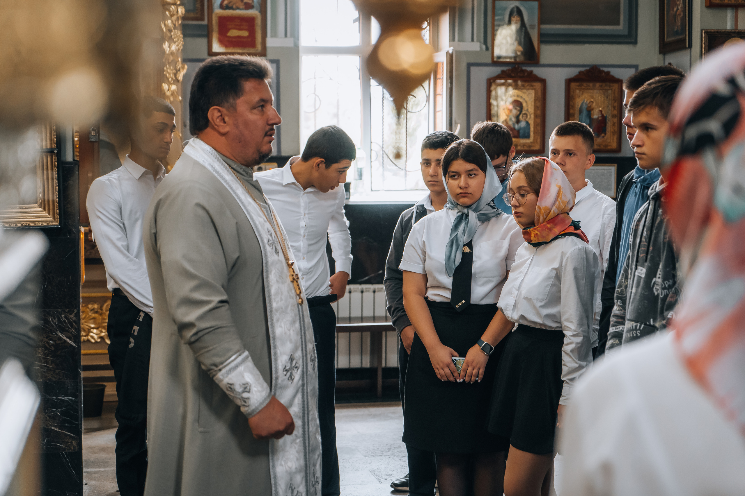 Молебен на начало нового учебного года. Новотитаровский Дом культуры