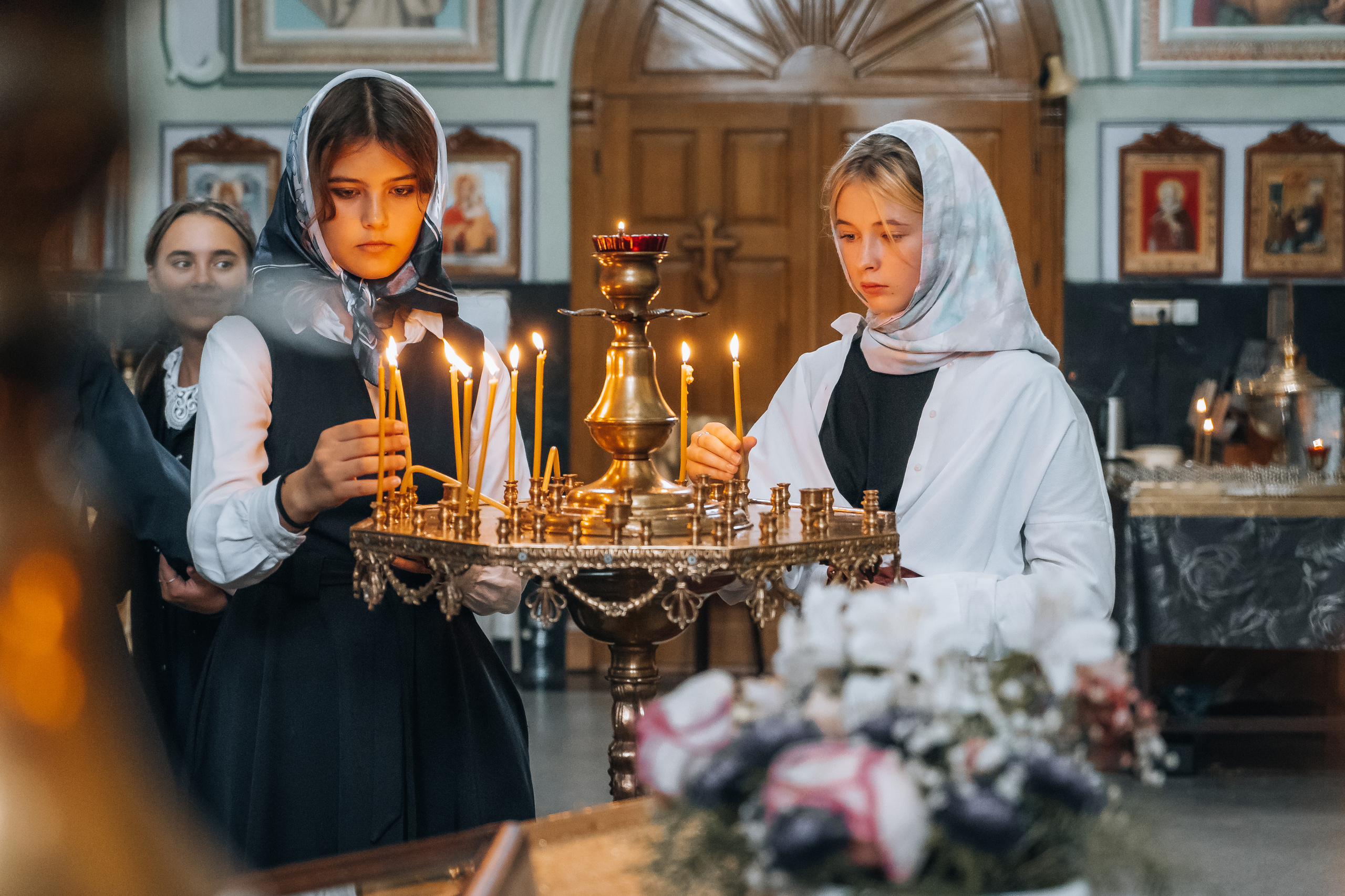 Молебен на начало нового учебного года. Новотитаровский Дом культуры