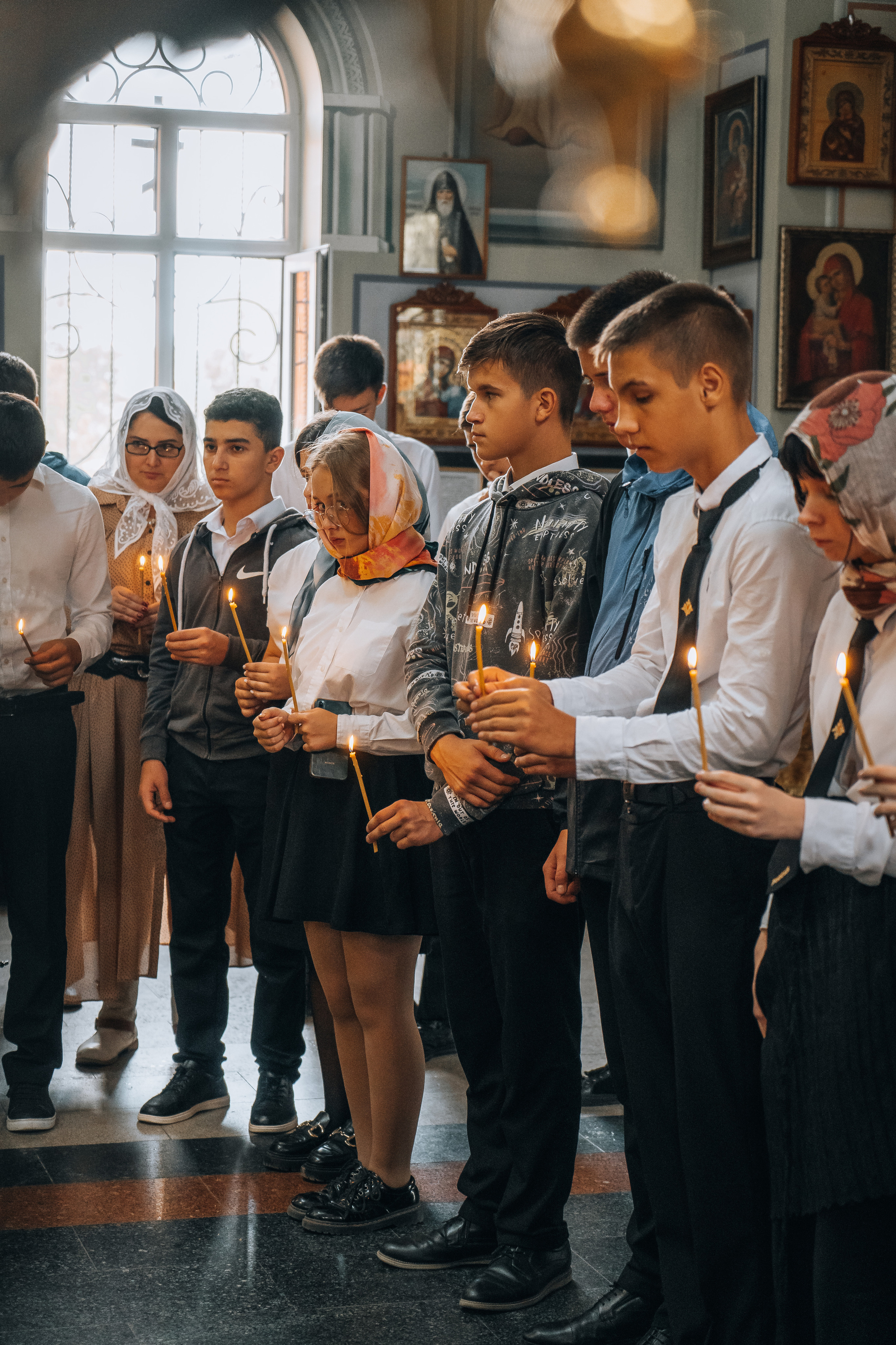 Молебен на начало нового учебного года. Новотитаровский Дом культуры