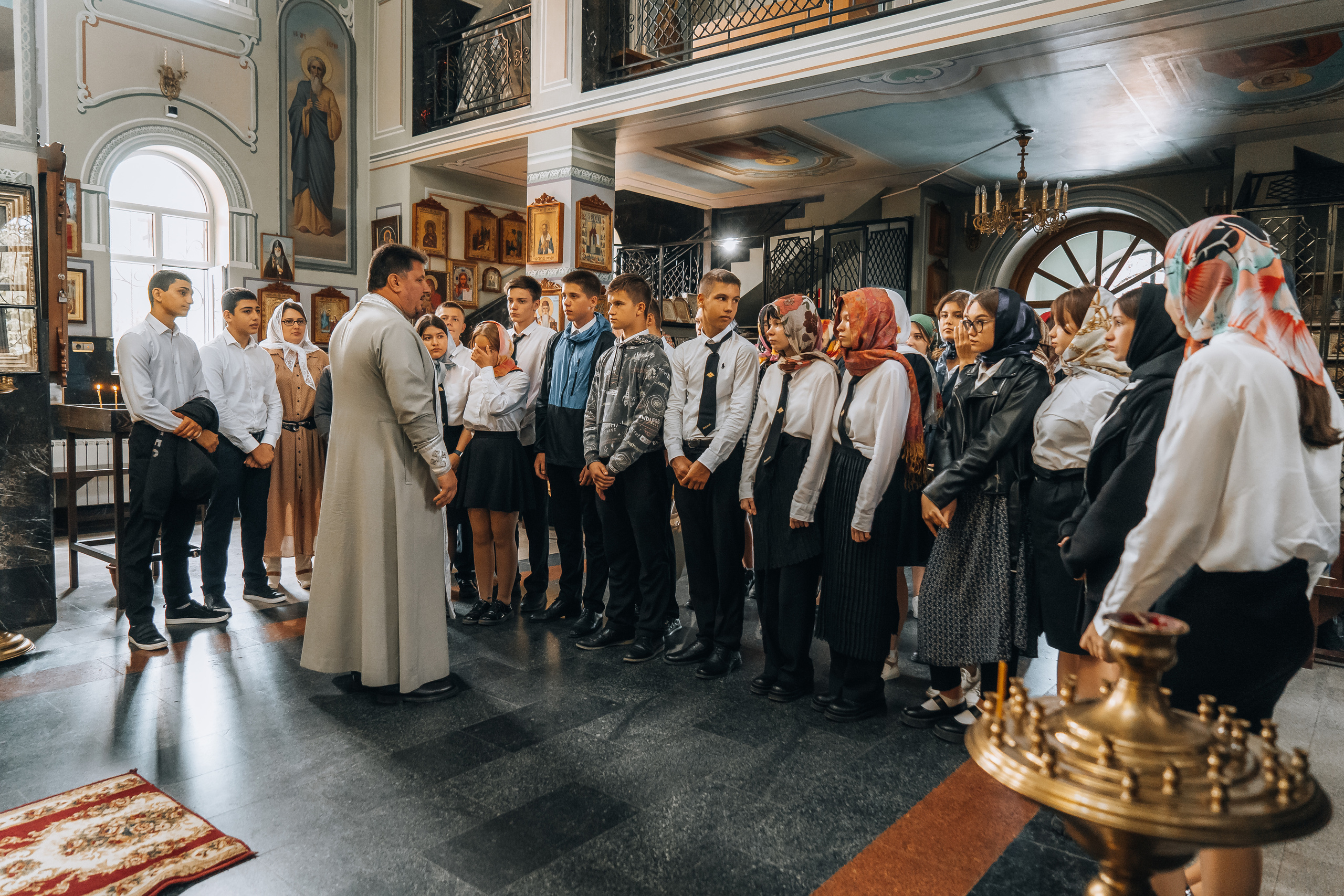 Молебен на начало нового учебного года. Новотитаровский Дом культуры