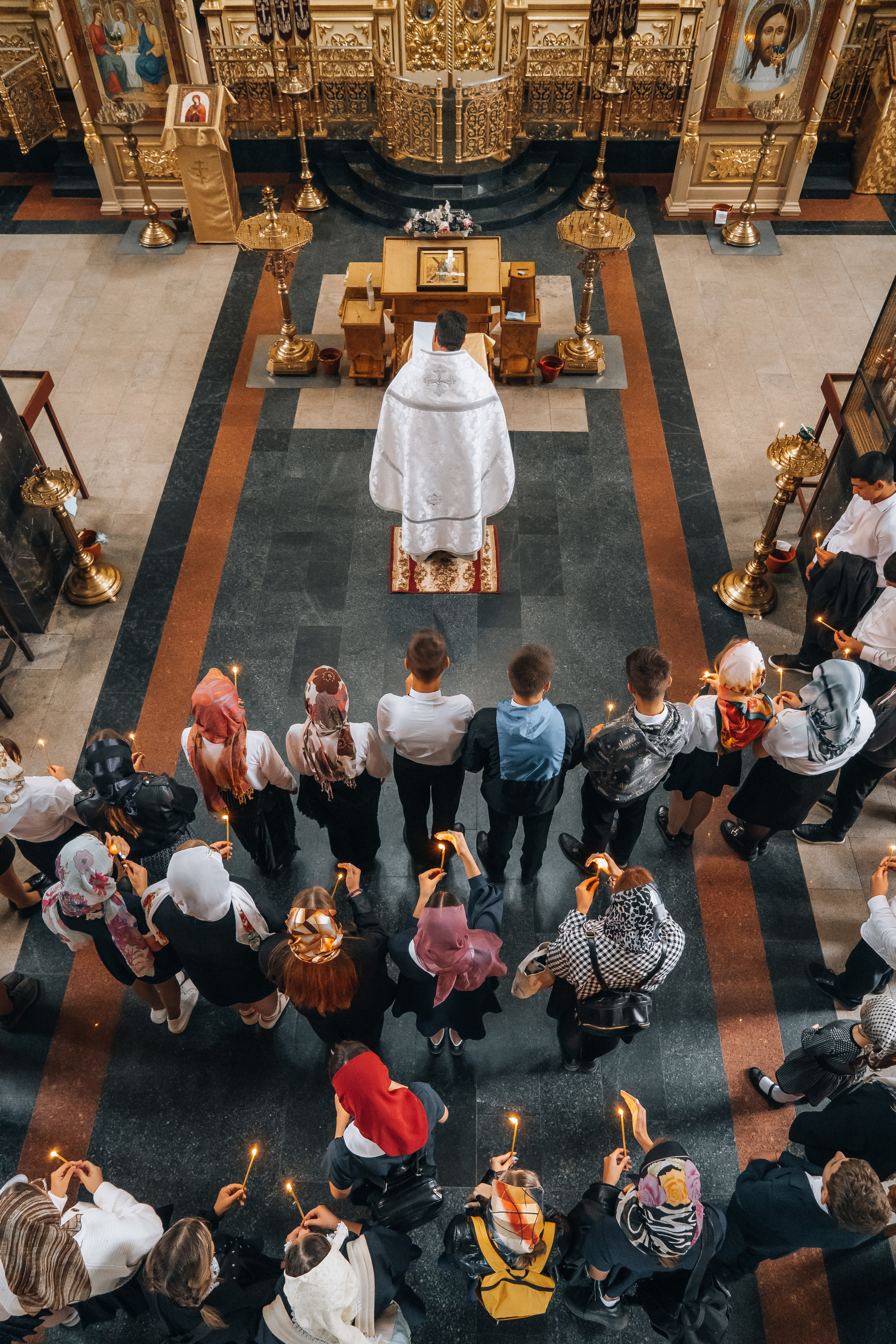 Молебен на начало нового учебного года. Новотитаровский Дом культуры