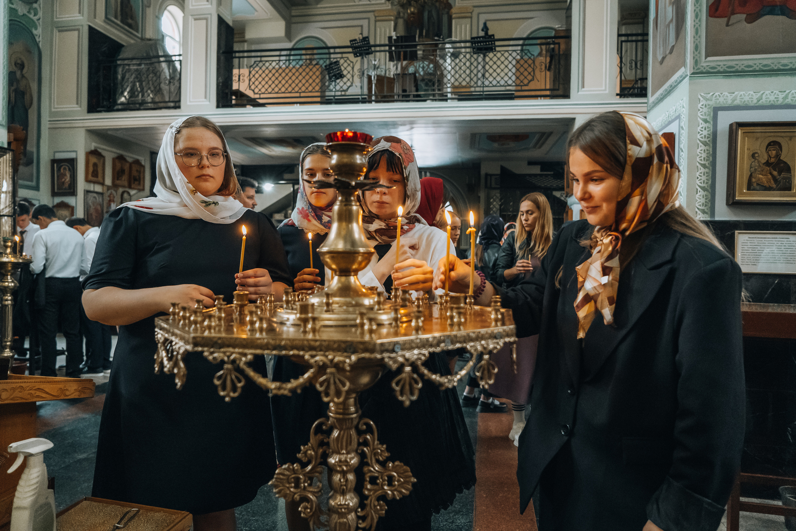 Молебен на начало нового учебного года. Новотитаровский Дом культуры