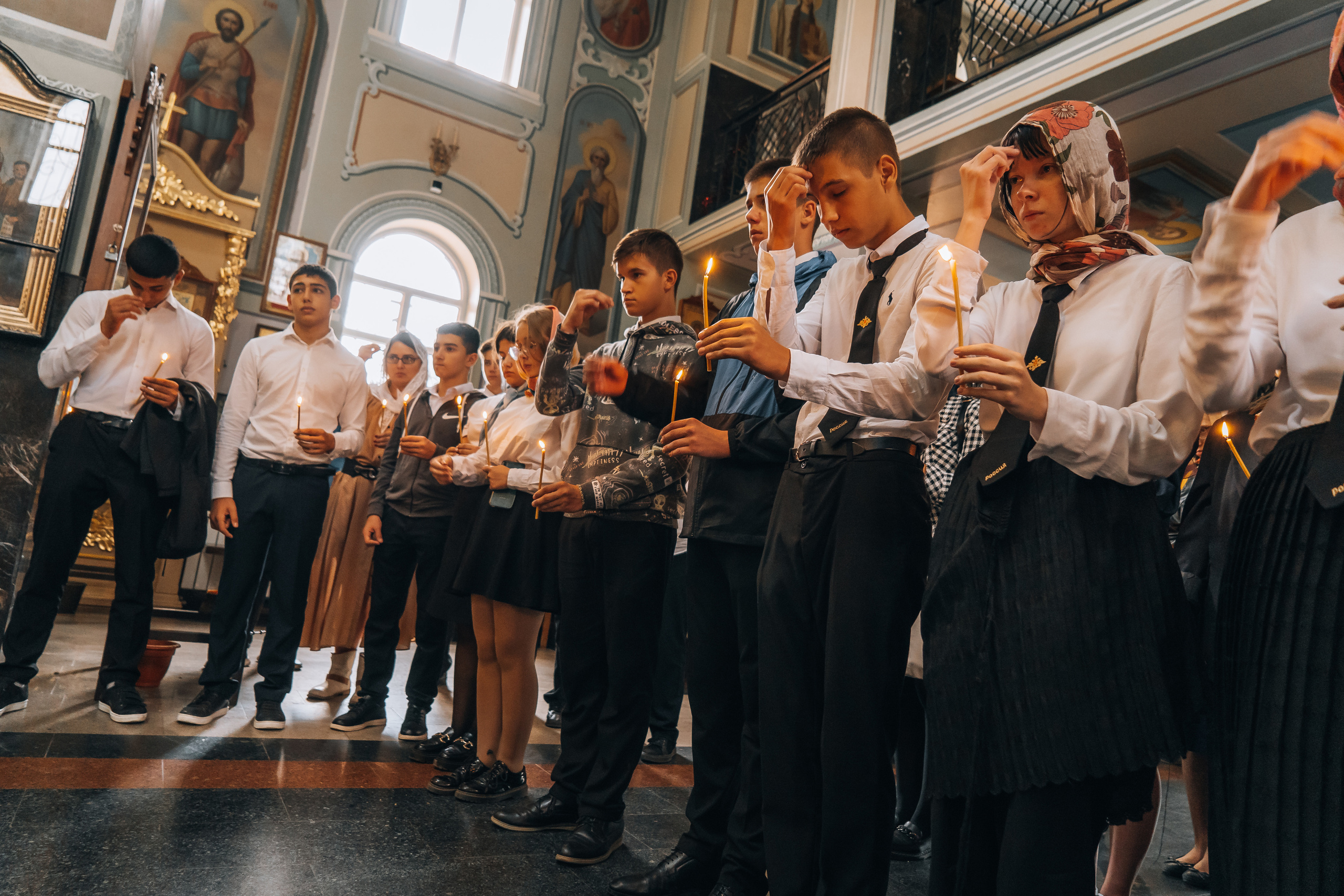 Молебен на начало нового учебного года. Новотитаровский Дом культуры