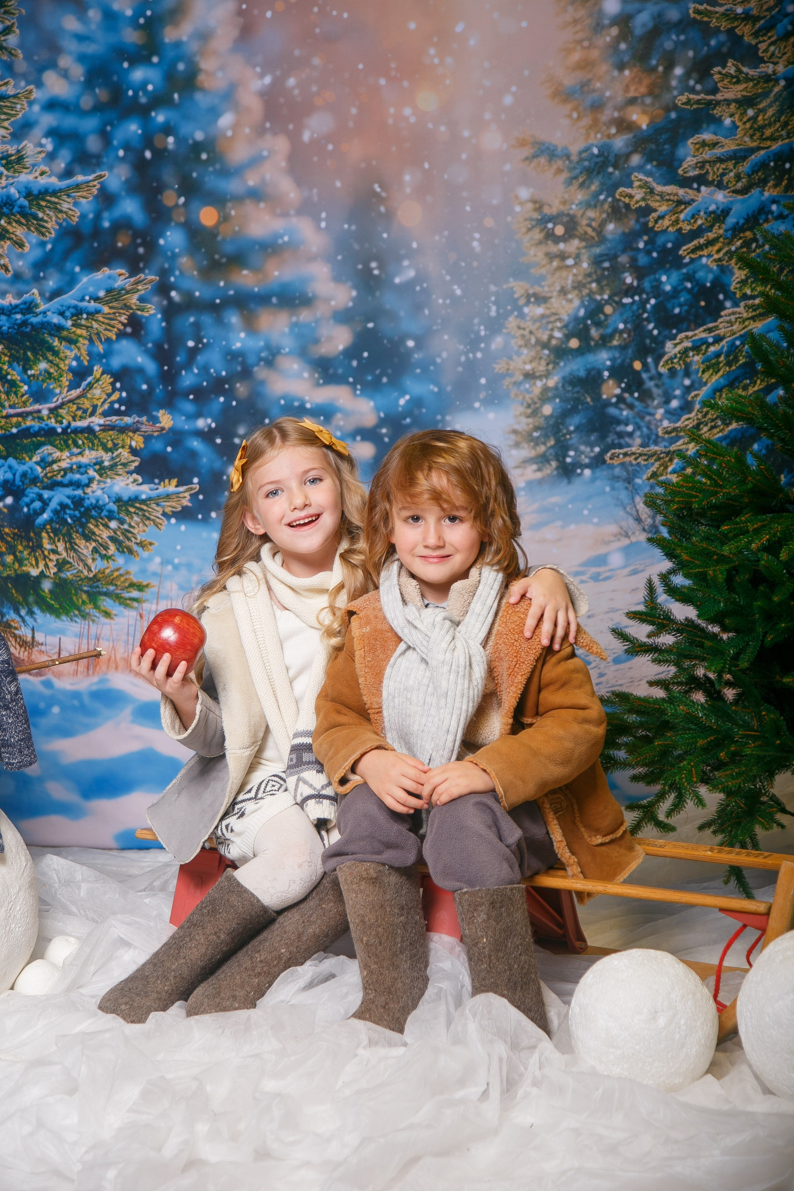 Зимний лес. Детская фотостудия Москва