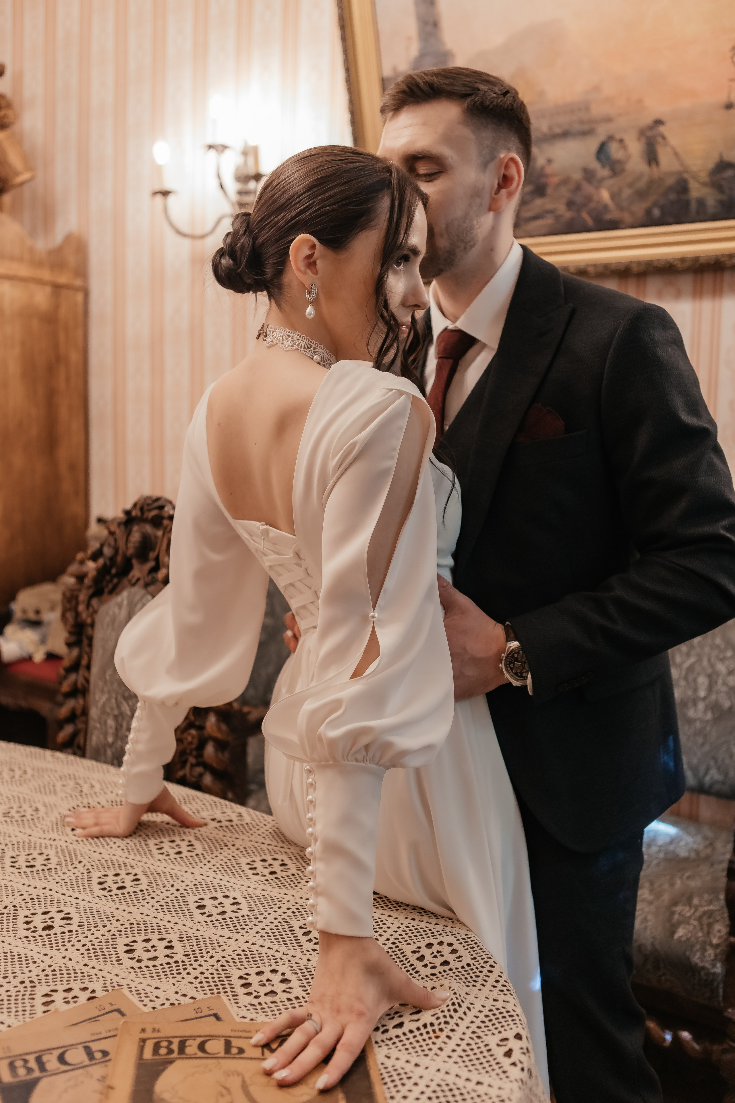 Нежность и страсть в интерьерах XIX века: свадебная будуарная фотосессия. Свадебный фотограф в Москве