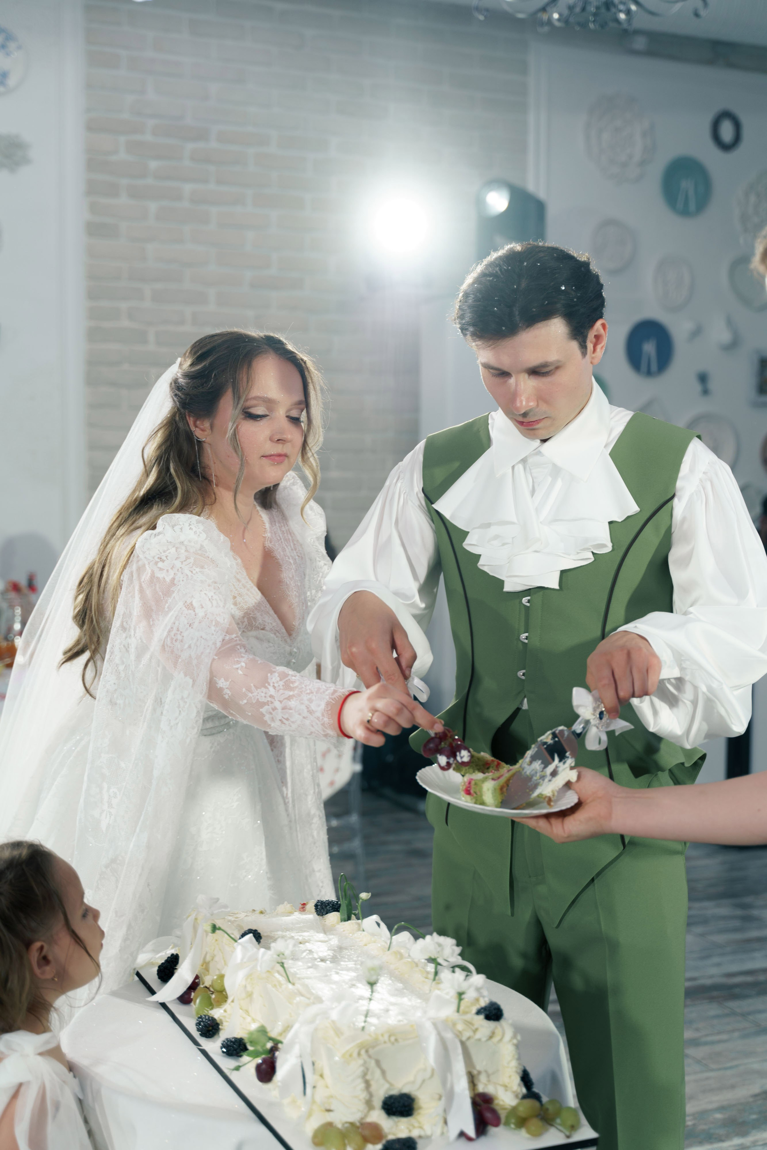 фотосессия свадебного банкета торт