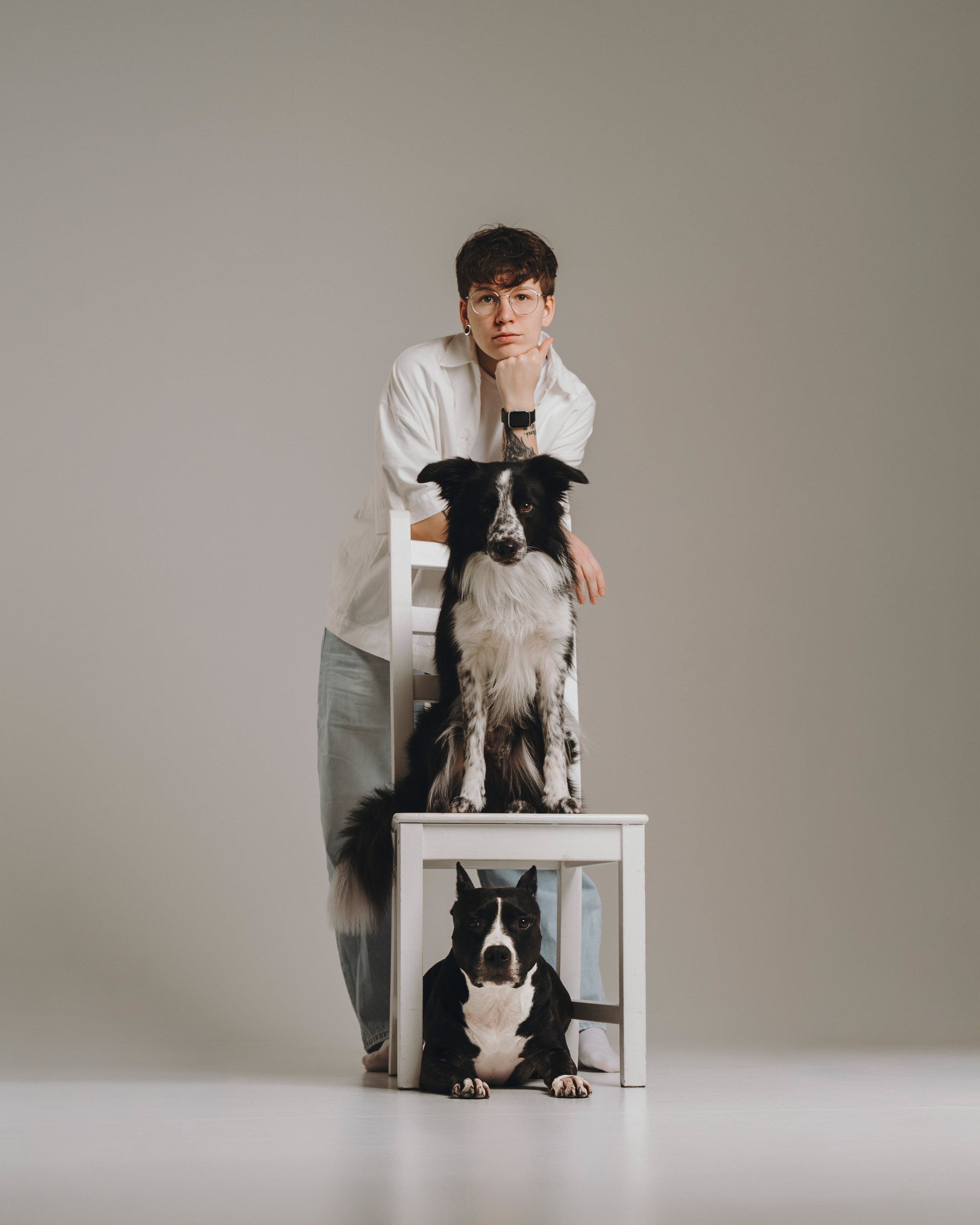 Настя, Рэги и Зена. Семейный фотограф анималист Ананьева Мария — Москва