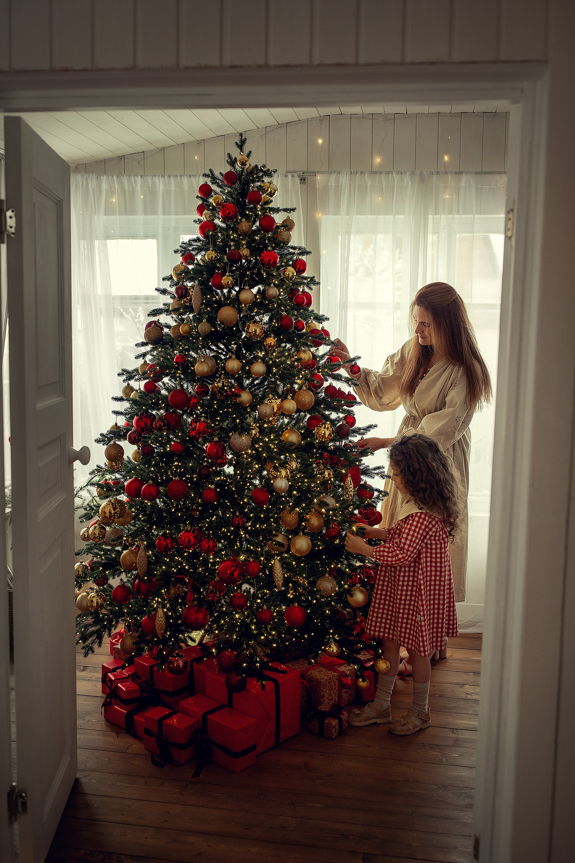 Очень уютная новогодняя съемка на даче. Tatyana Nadezhdina Family photographer