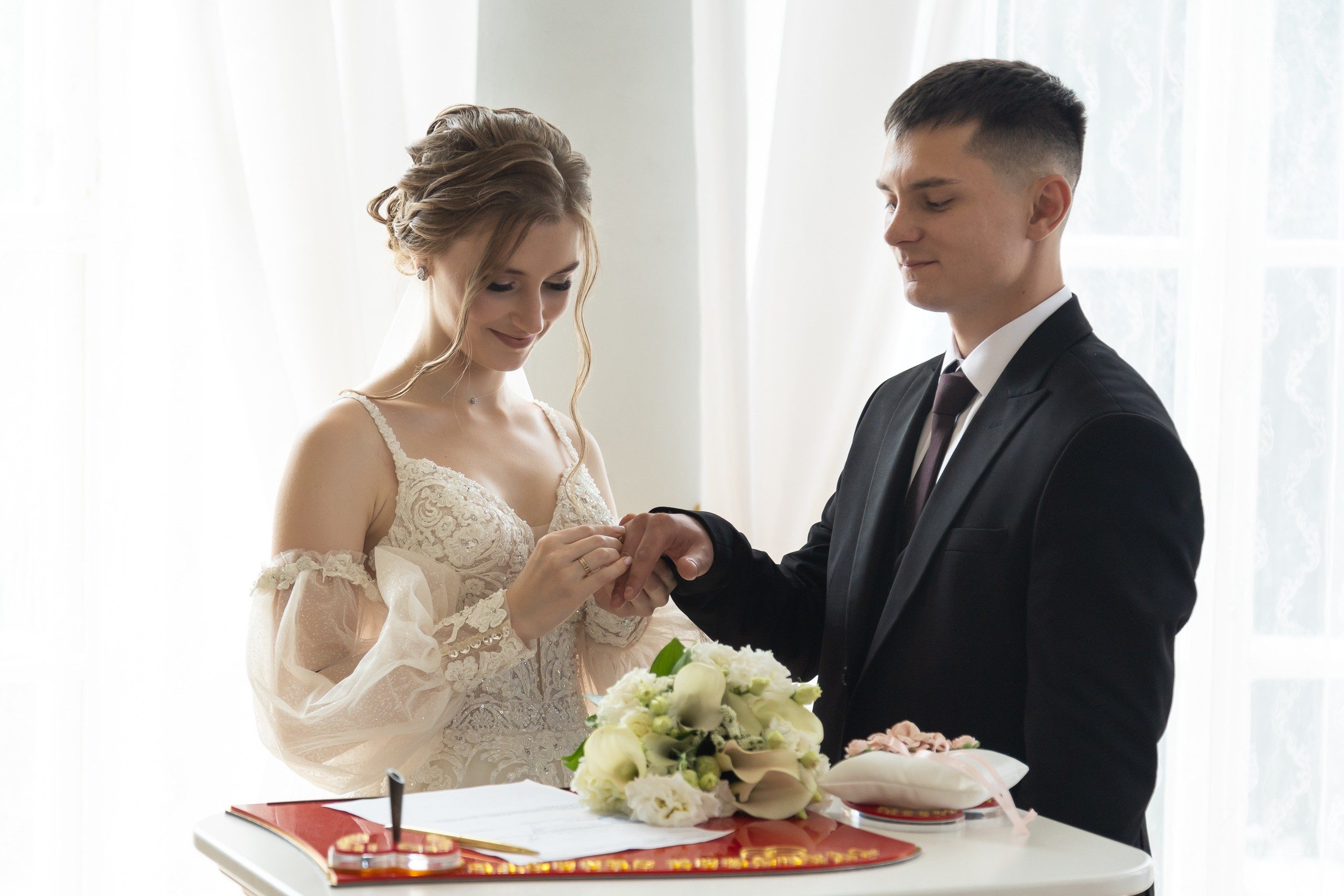 Регистрация брака. Свадебная фотосъёмка в Москве, Туле