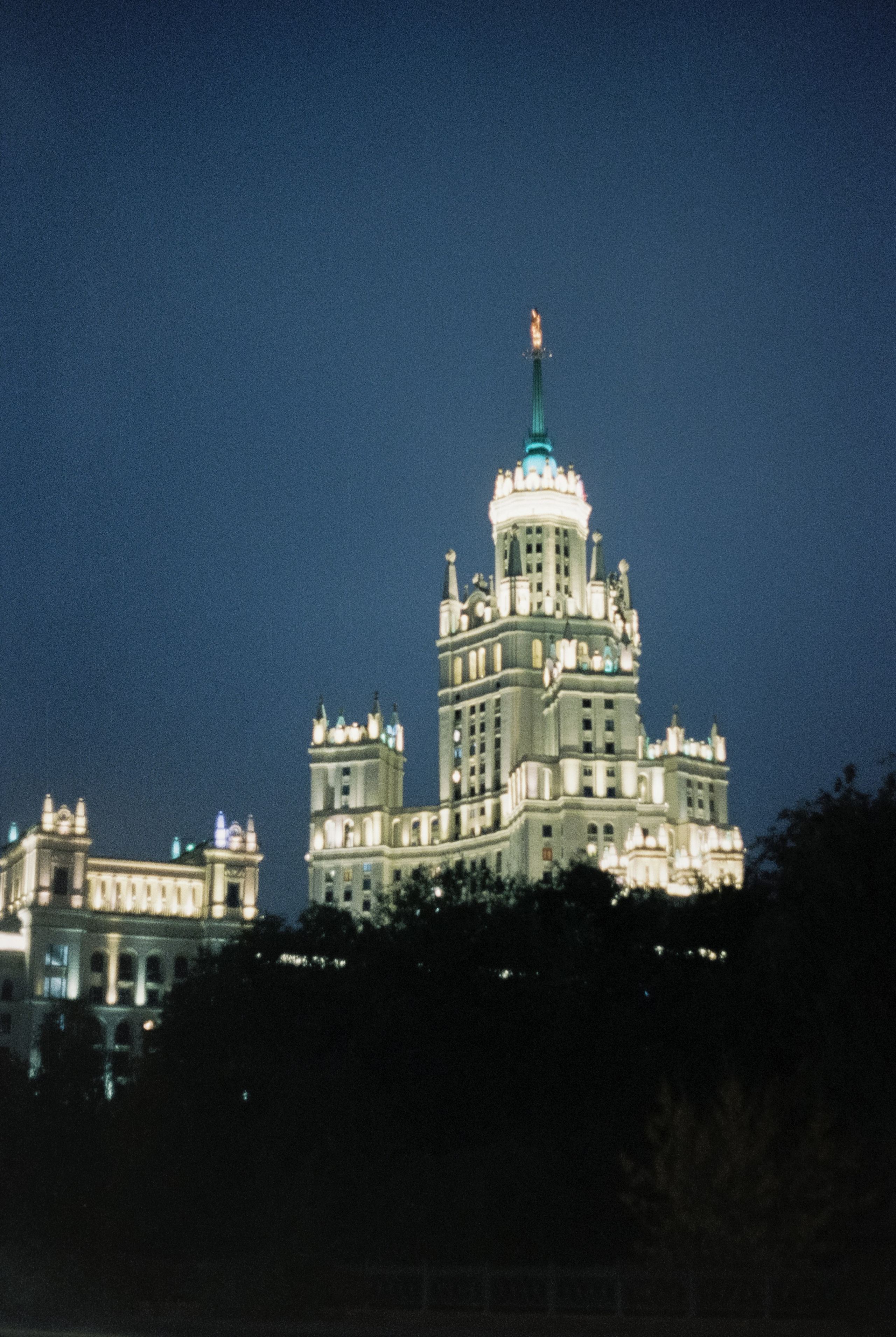 Москва вечером на пленку